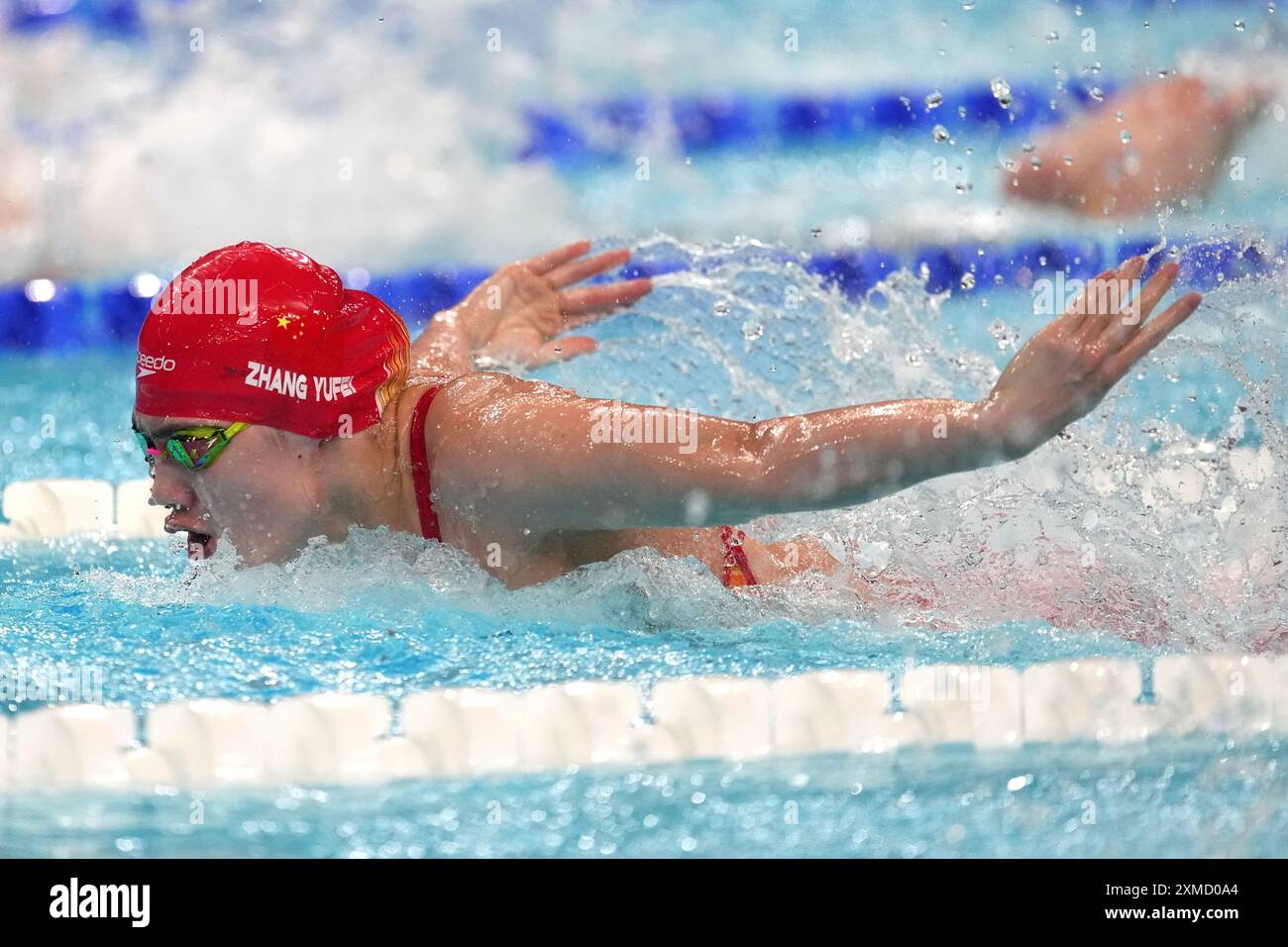 Yufei Zhang from China in action at the 2024 Summer Olympics, Thursday ...