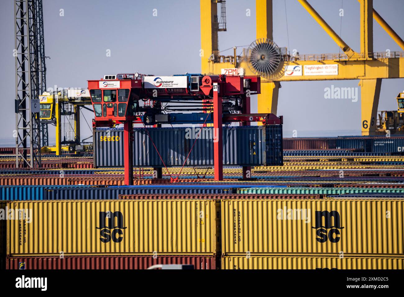 Container terminal in the seaport of Bremerhaven, Eurogate Container ...