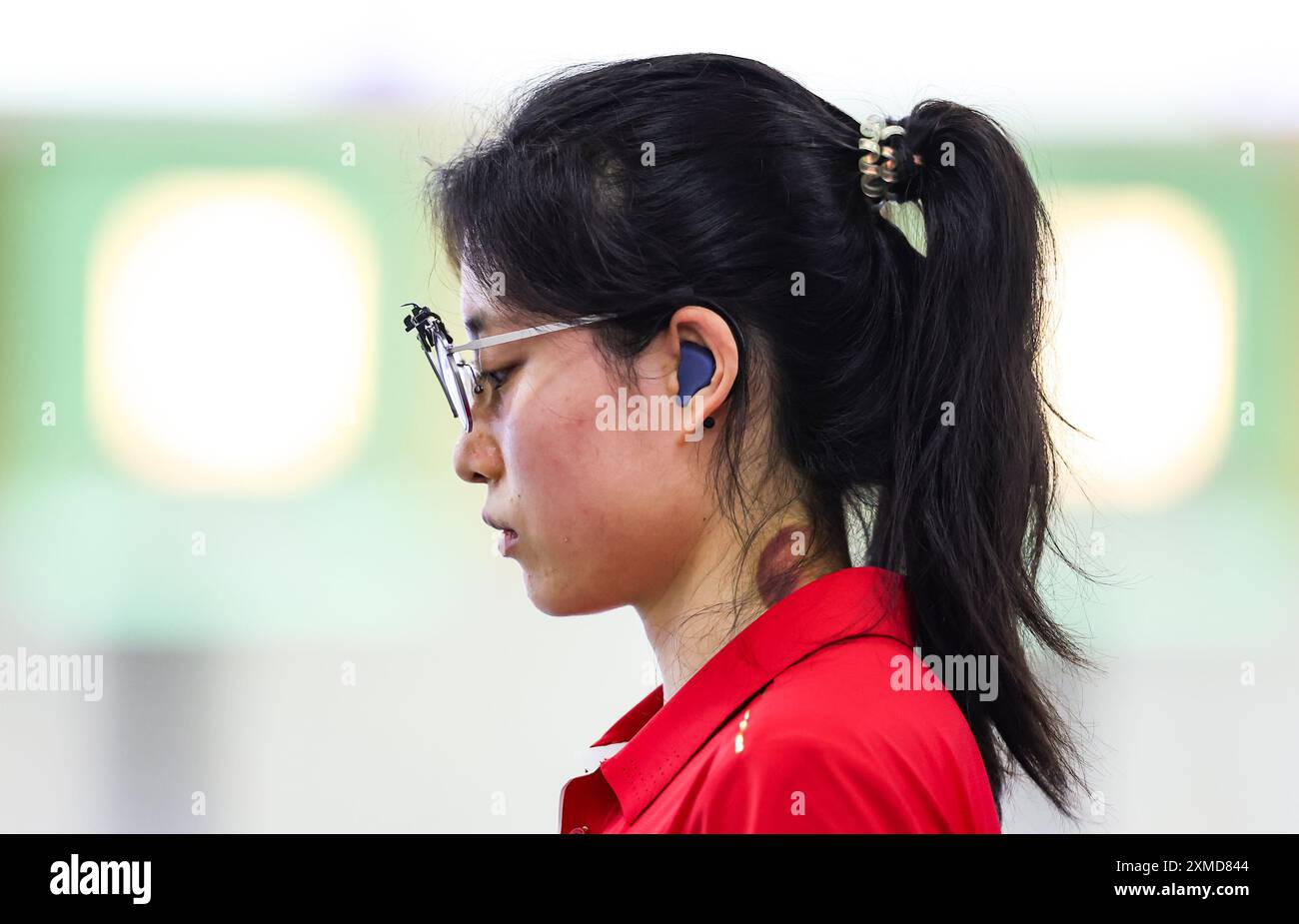 Chateauroux, France. 27th July, 2024. Li Xue of China reacts during the ...