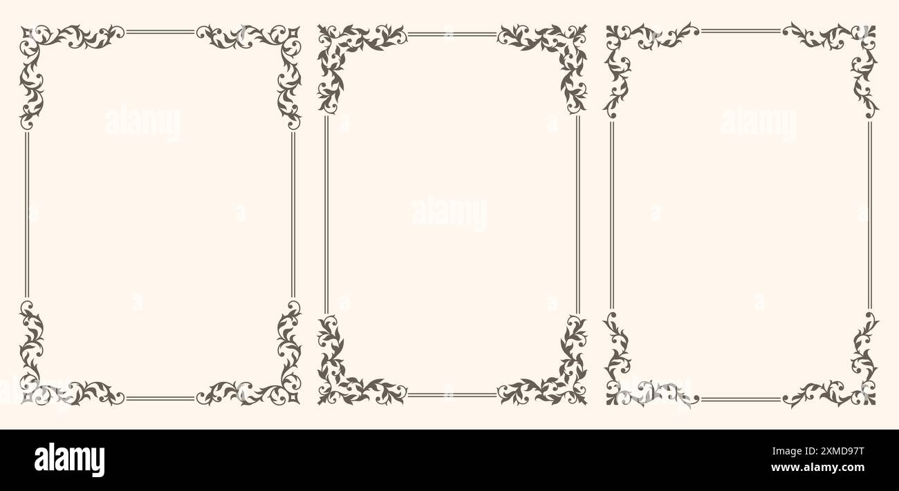 A set of vintage frames Stock Vector Image & Art - Alamy