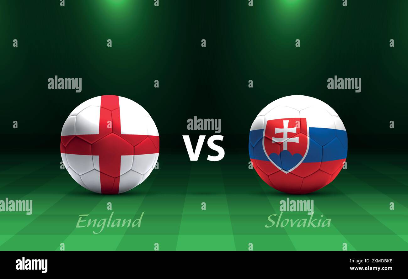 England Vs Slovakia Soccer Scoreboard Broadcast Template Europe