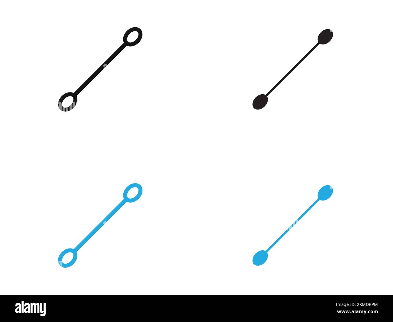 Cotton buds icon vector line logo mark or symbol set collection outline style Stock Vector