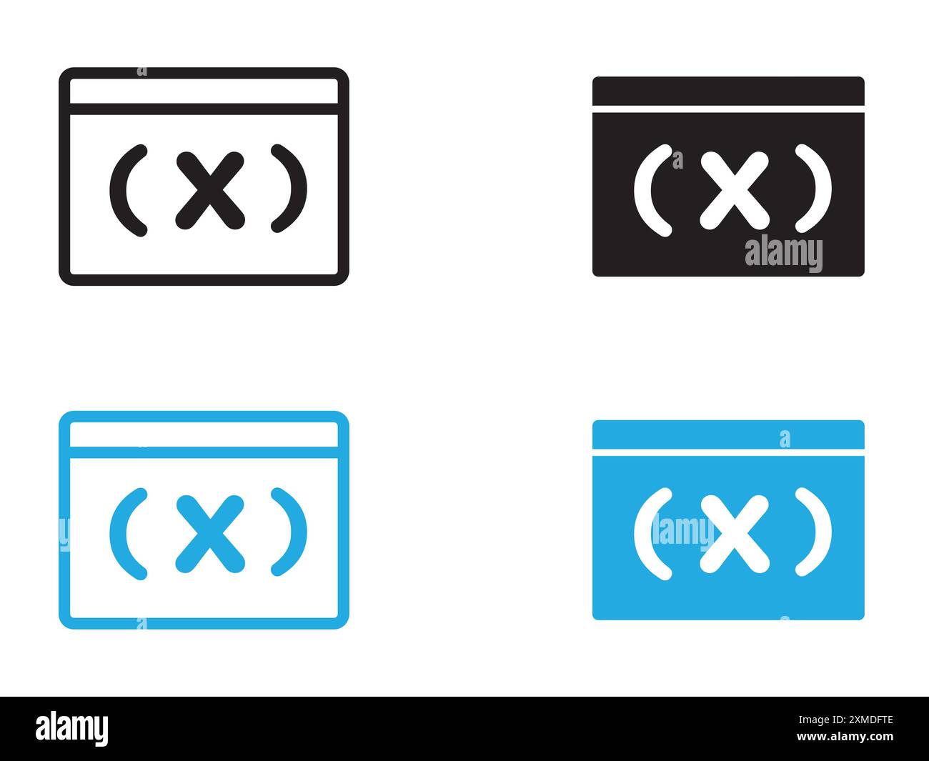 Variable symbol icon vector line logo mark or symbol set collection ...