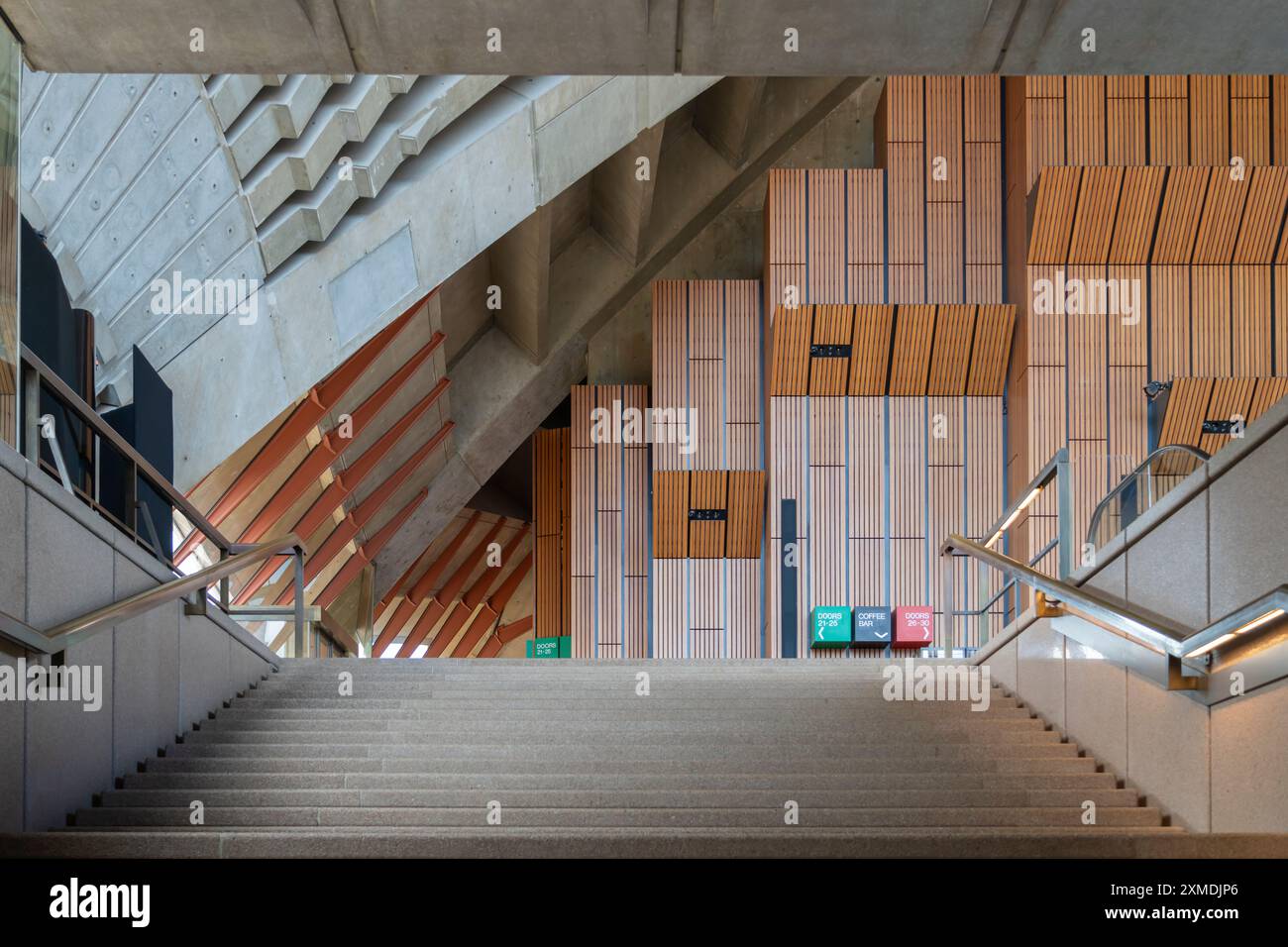 Interior architecture of the interior Opera House, Sydney, Austratlia ...