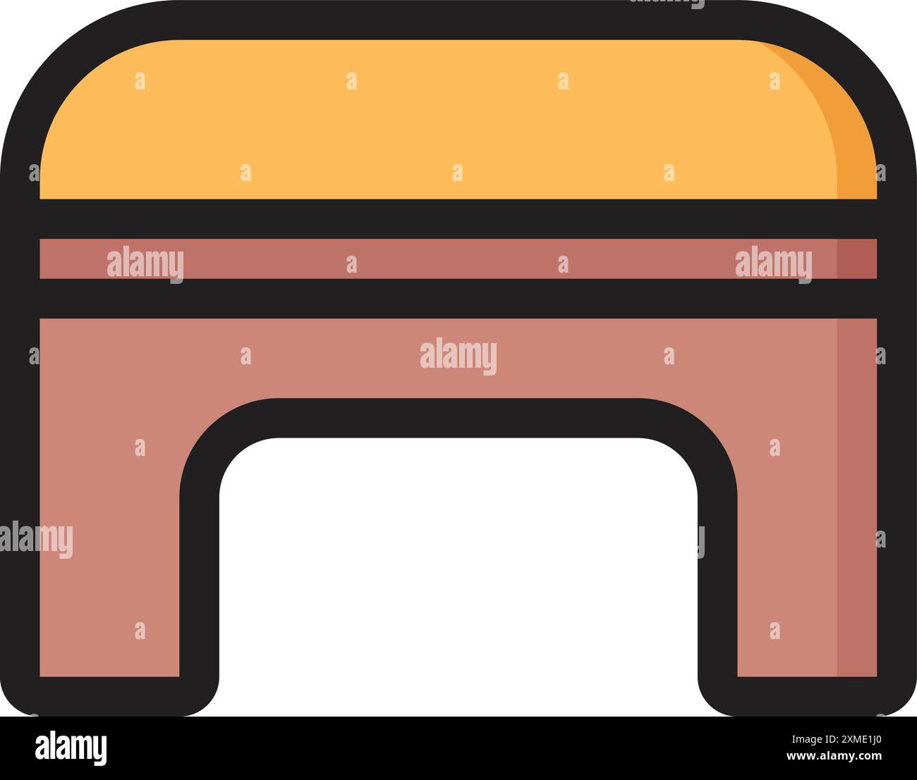 Fitness Bench Icon Stock Vector