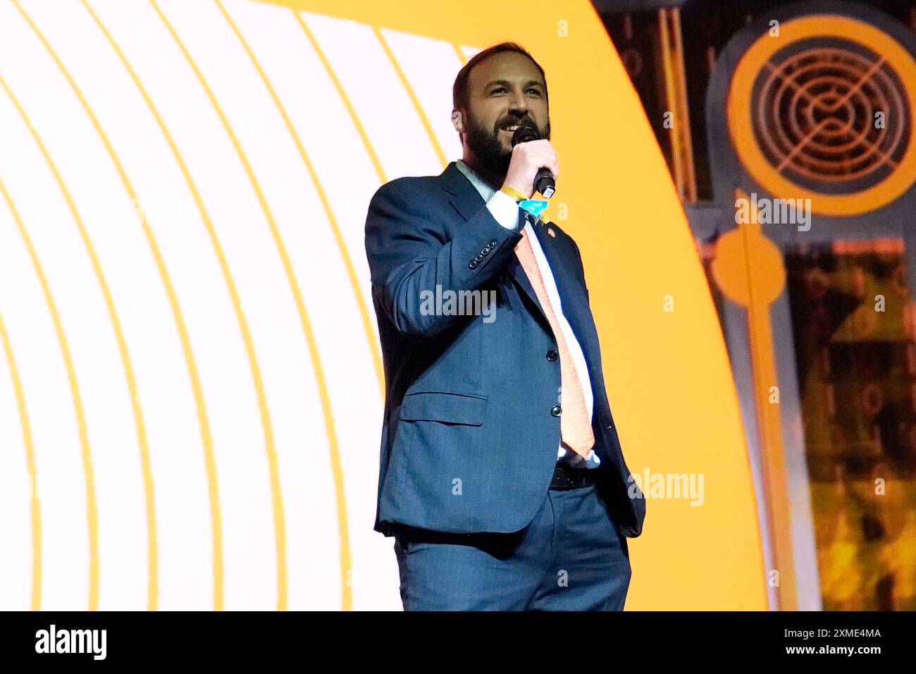 CEO of BTC Inc. David Bailey speaks at the Bitcoin 2024 conference,  Saturday, July 27, 2024, in Nashville, Tenn. (AP Photo/Alex Brandon Stock  Photo - Alamy