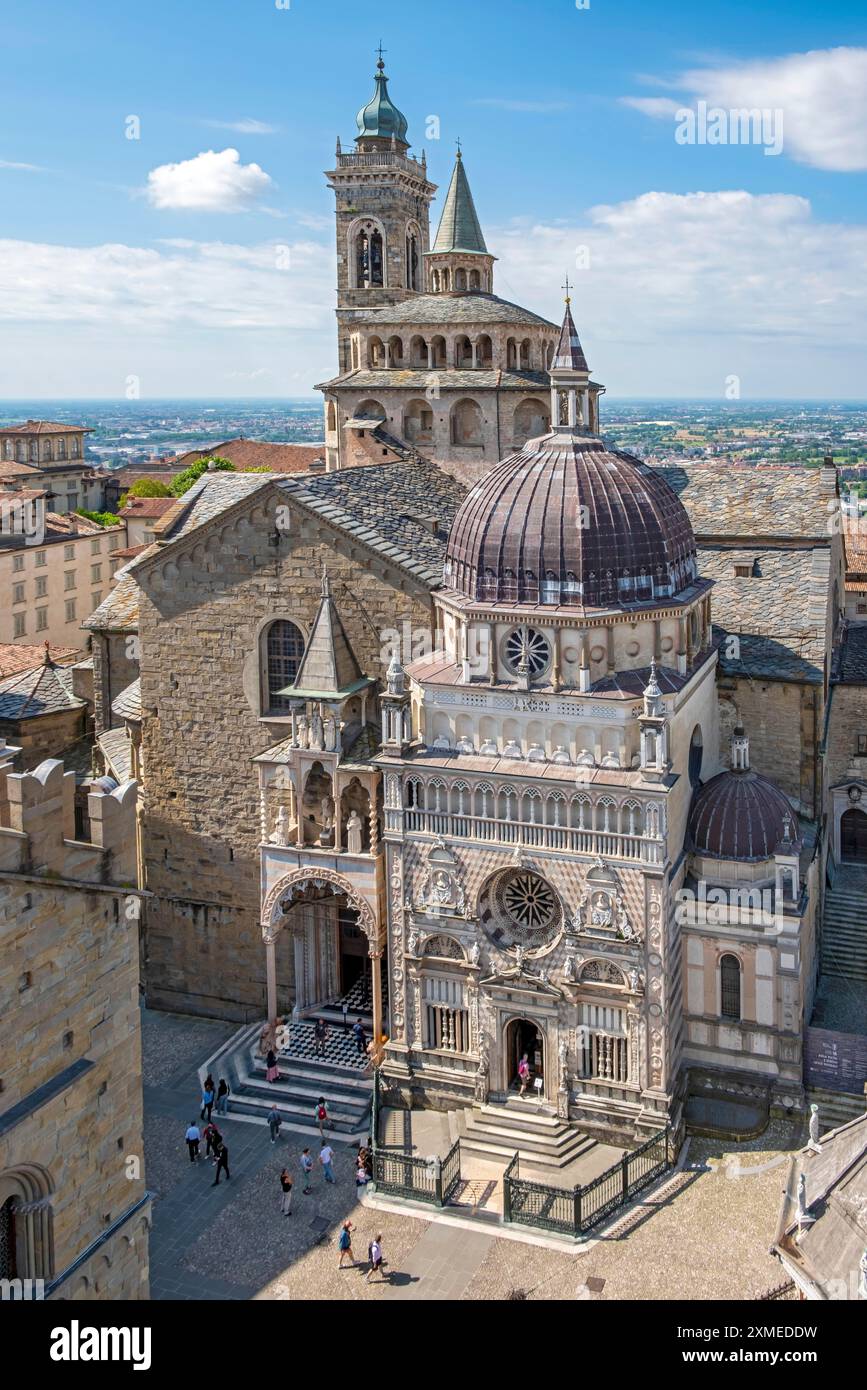 Colleoni Chapel, Cappella Colleoni and Basilica di Santa Maria Maggiore, Citta alta, Bergamo, Italy Stock Photo