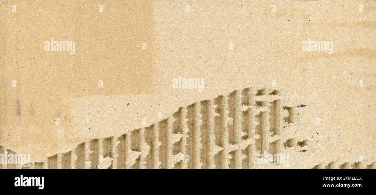 brown corrugated cardboard texture useful as a background Stock Photo