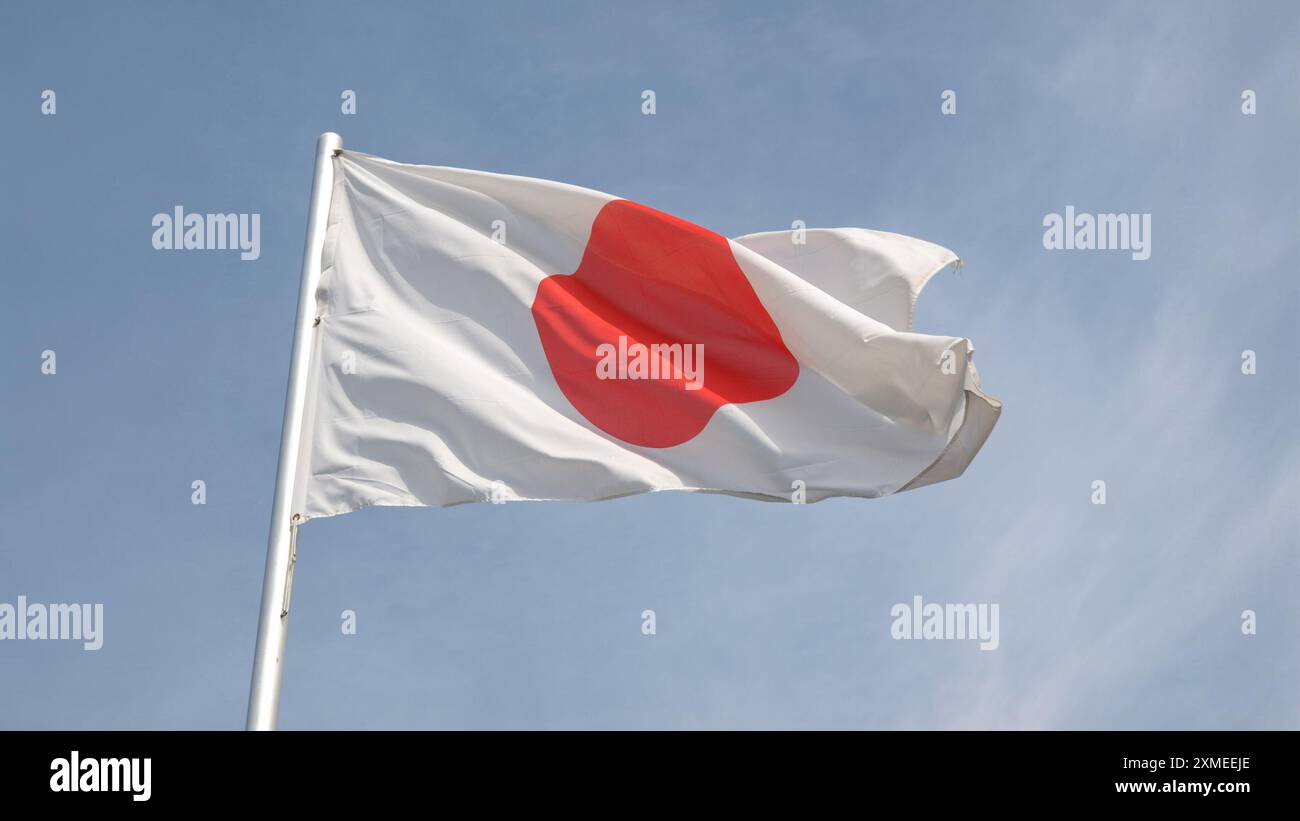 the Japanese national flag of Japan, Asia Stock Photo - Alamy