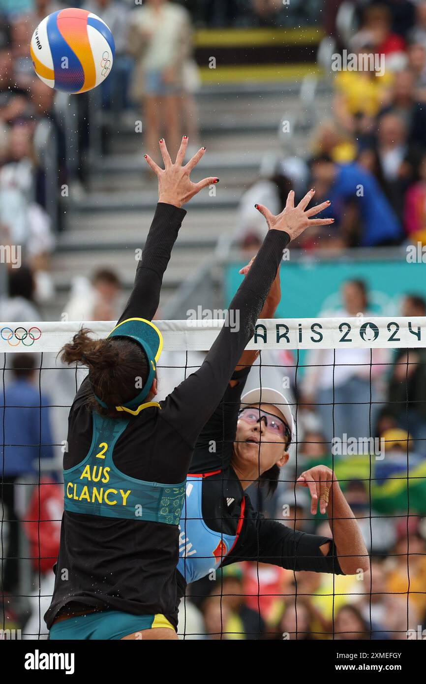 Paris, France. 27th July, 2024. Xue Chen of China competes during the