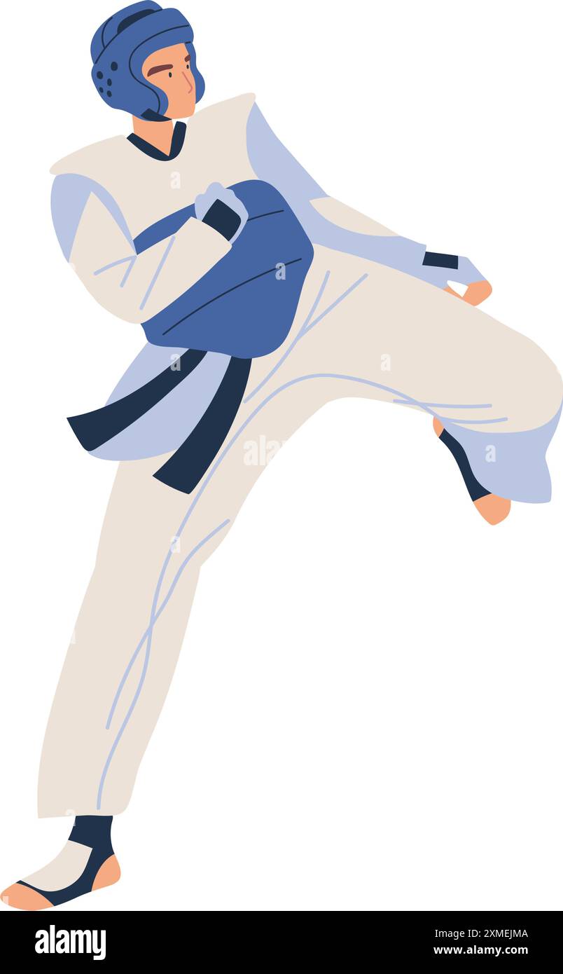 Martial arts man practicing Stock Vector Images - Alamy