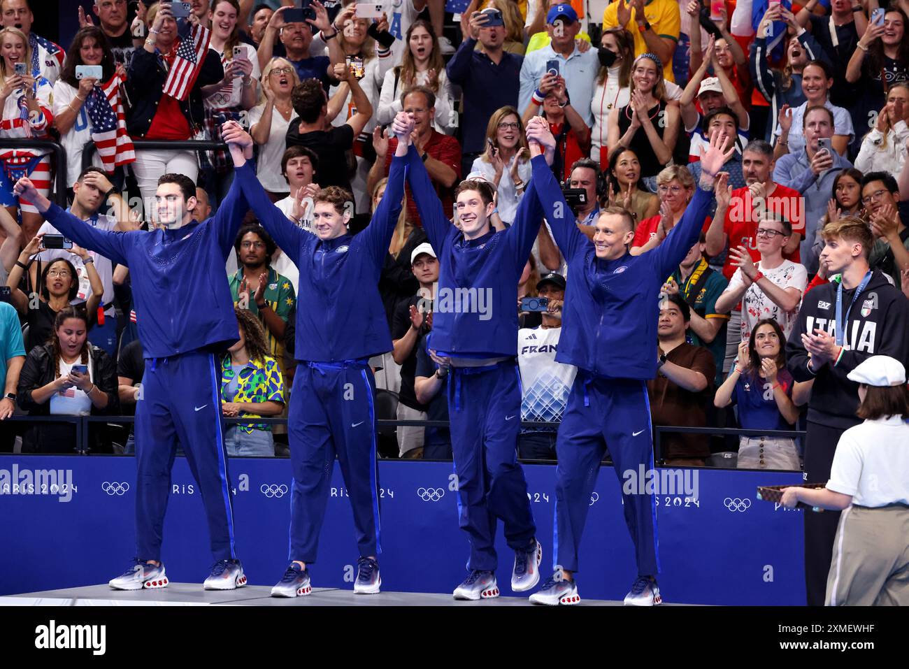 Paris, France. 27th July, 2024. Paris Olympics: Men's 4x100 Meter relay ...