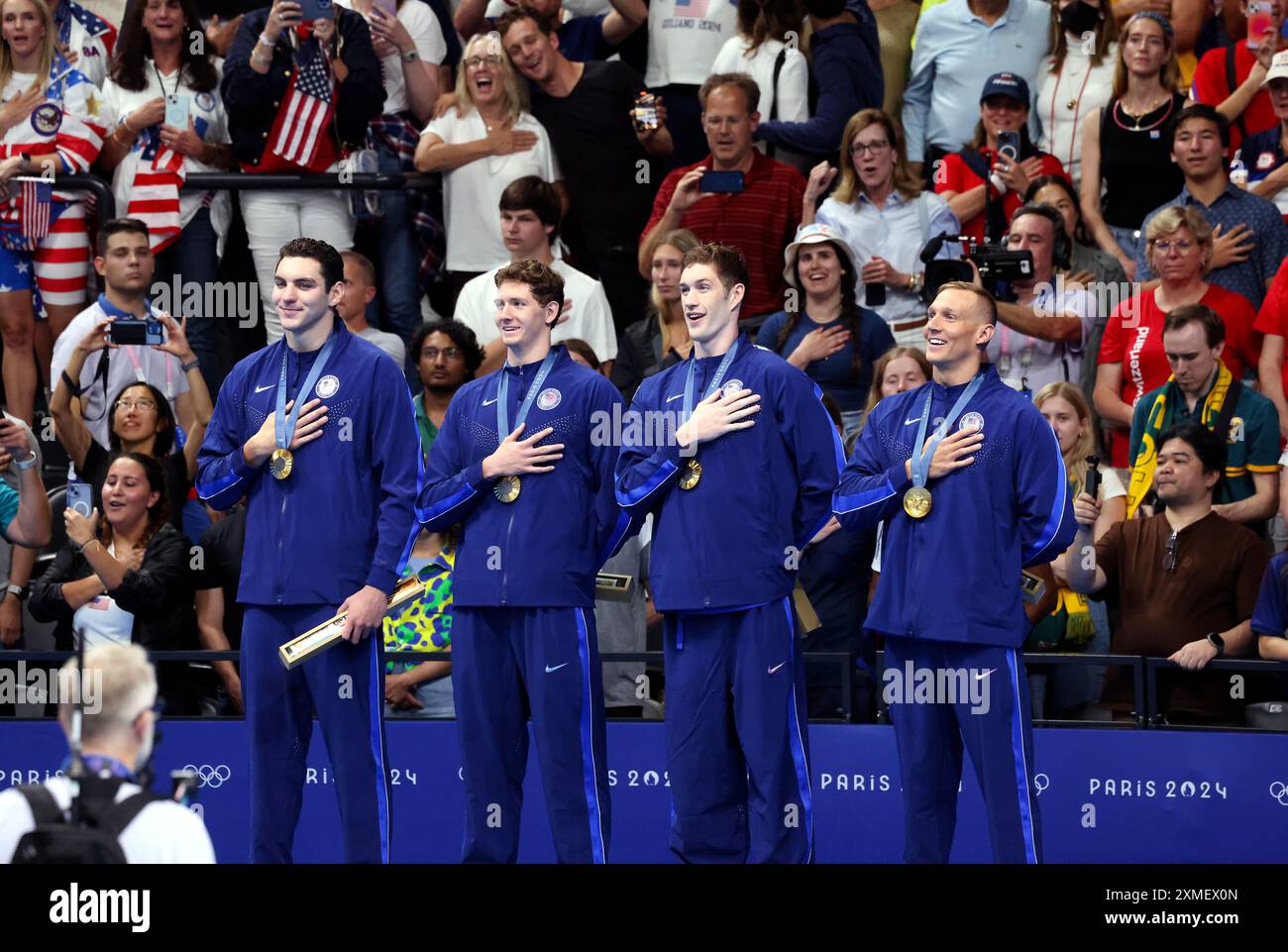 Paris, France. 27th July, 2024. Paris Olympics: Men's 4x100 Meter relay ...