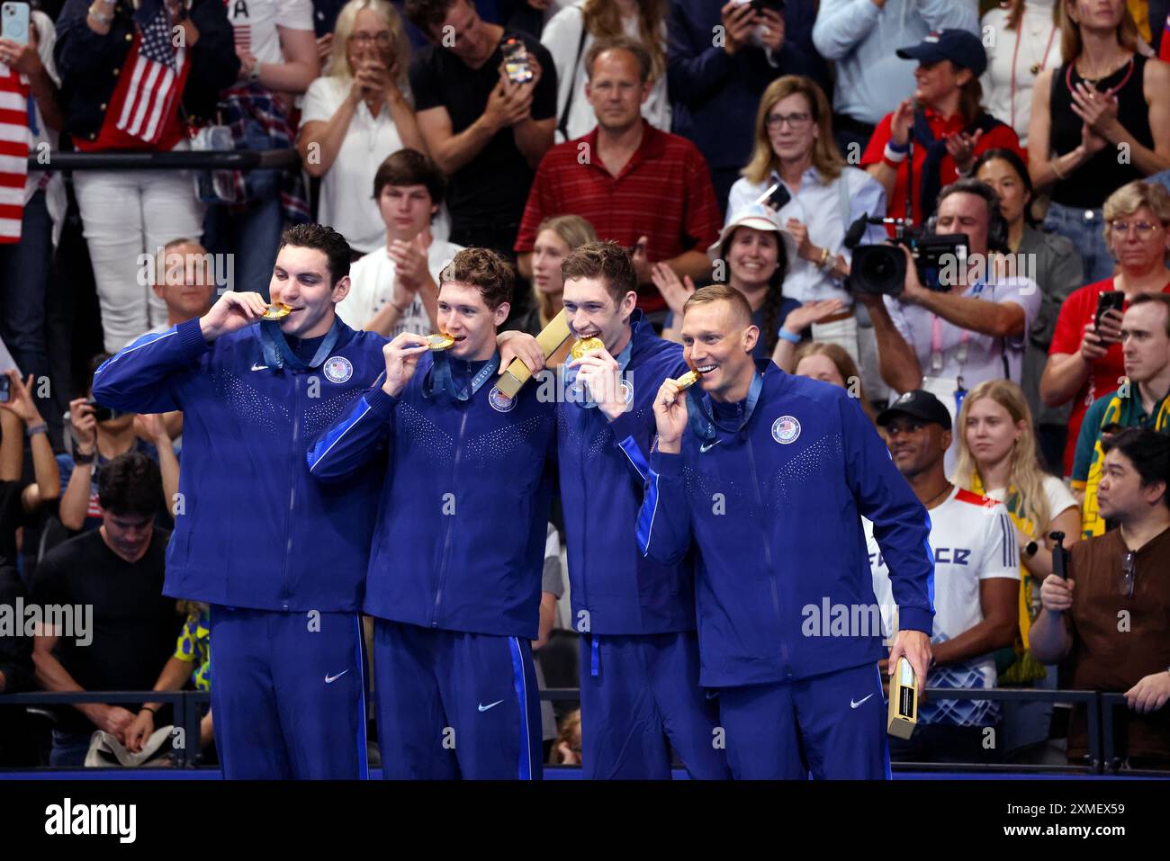 Paris, France. 27th July, 2024. Paris Olympics: Men's 4x100 Meter relay ...