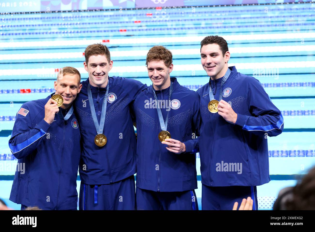 Paris, France. 27th July, 2024. Paris Olympics: Men's 4x100 Meter relay ...