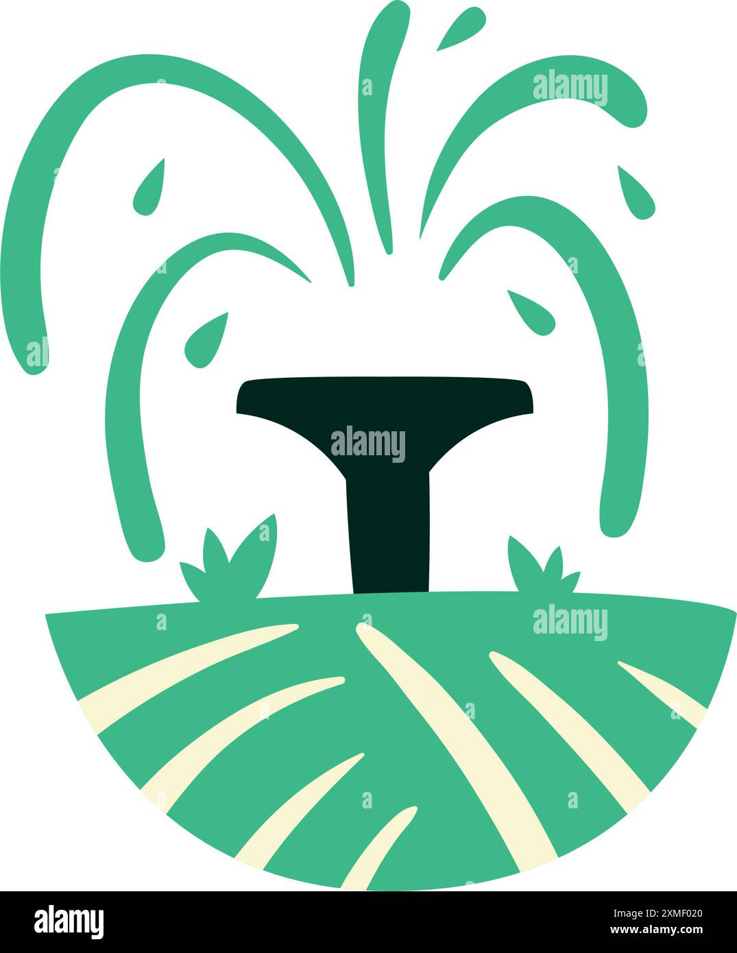 Grass irrigation Stock Vector Images - Alamy