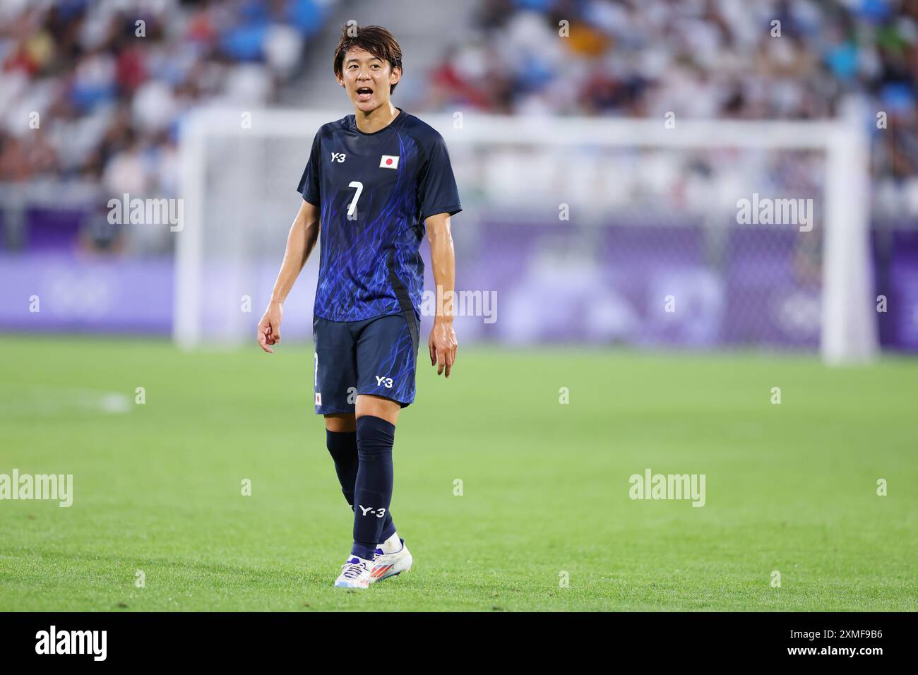 Bordeaux, France. 27th July, 2024. Rihito Yamamoto (JPN) Football/Soccer : Men's Group D match between Japan 1-0 Mali during the Paris 2024 Olympic Games at Bordeaux Stadium in Bordeaux, France . Credit: Naoki Morita/AFLO SPORT/Alamy Live News Stock Photo