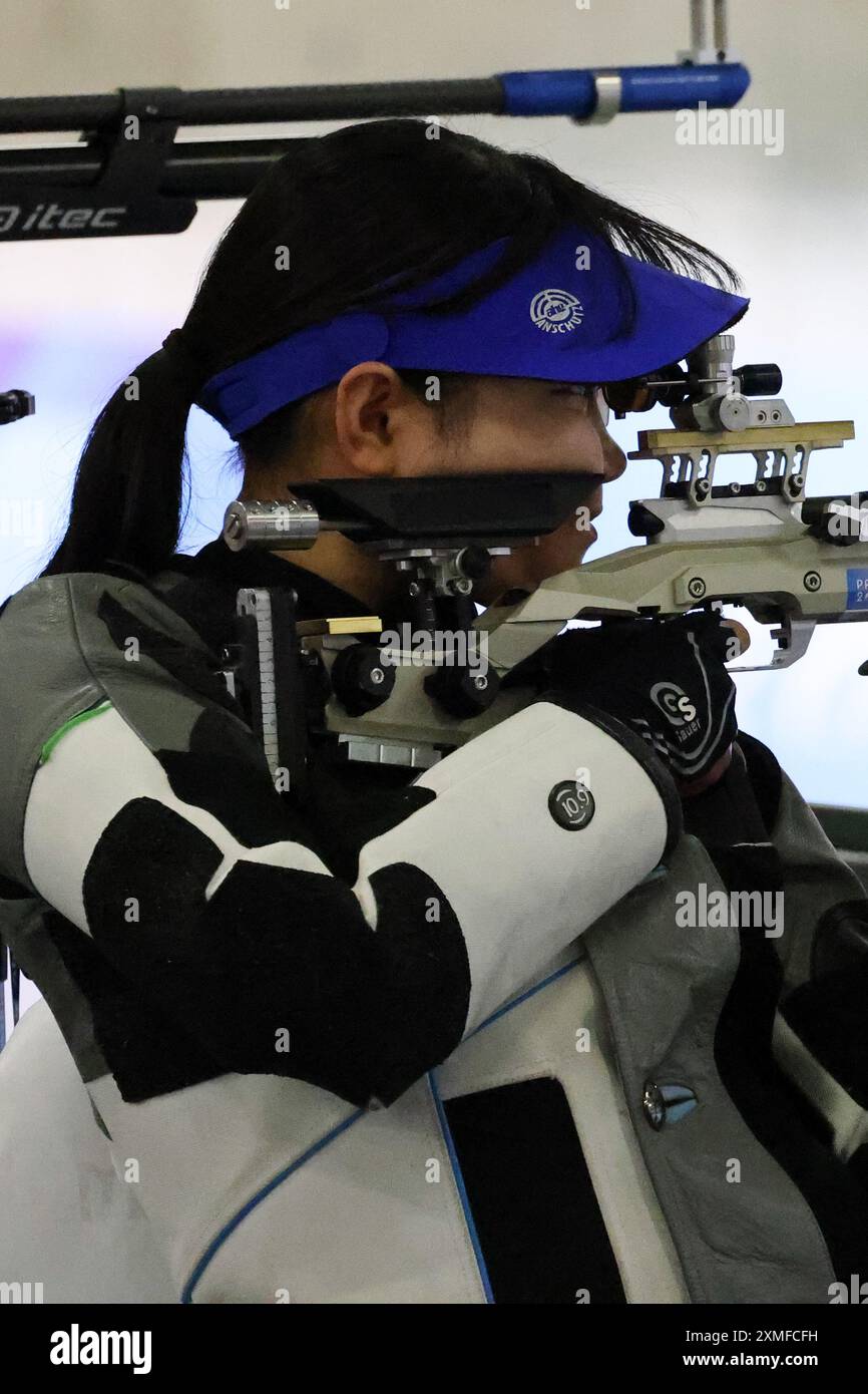Chateauroux, France. 27th July, 2024. Misaki Nobata (JPN) Shooting