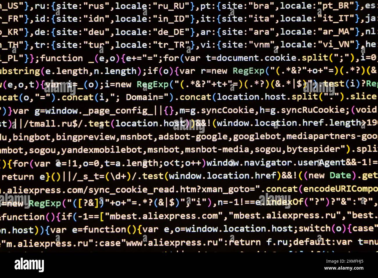 Coding screen, web development code Stock Photo - Alamy