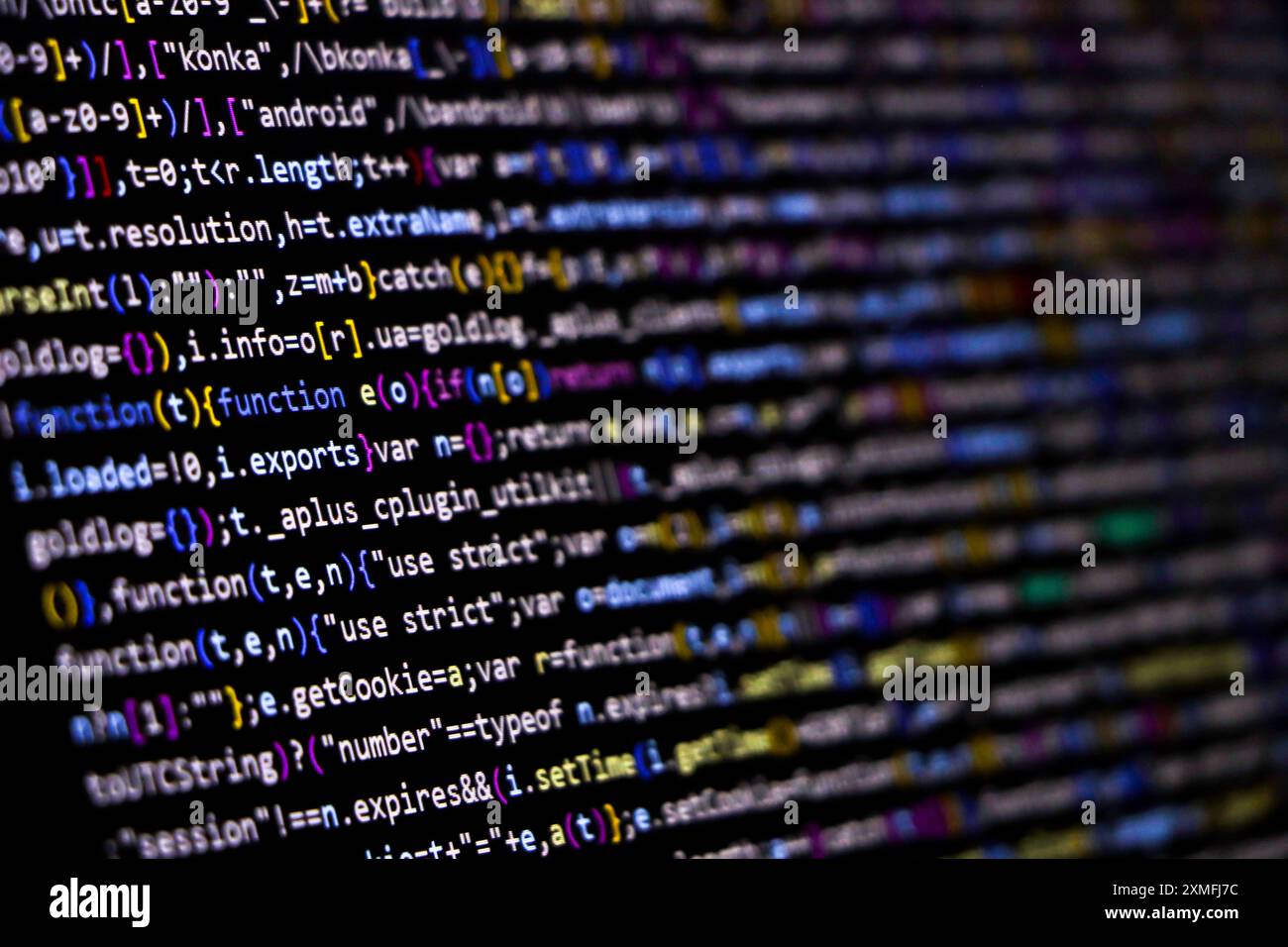Software source code. Programming code. Programming code on computer ...