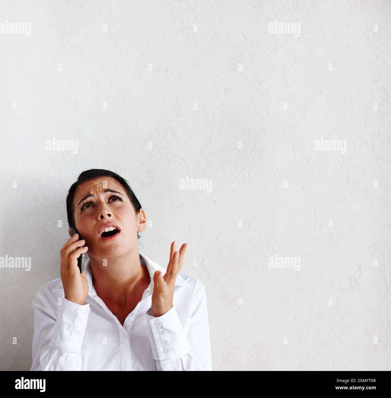 Angry female agent talking on hi-res stock photography and images - Alamy