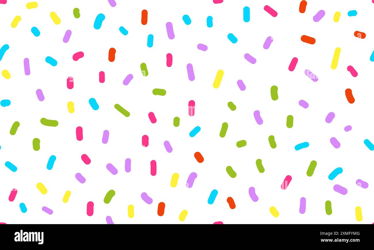 Colorful small dash seamless pattern. Vector wallpaper with hand drawn ...