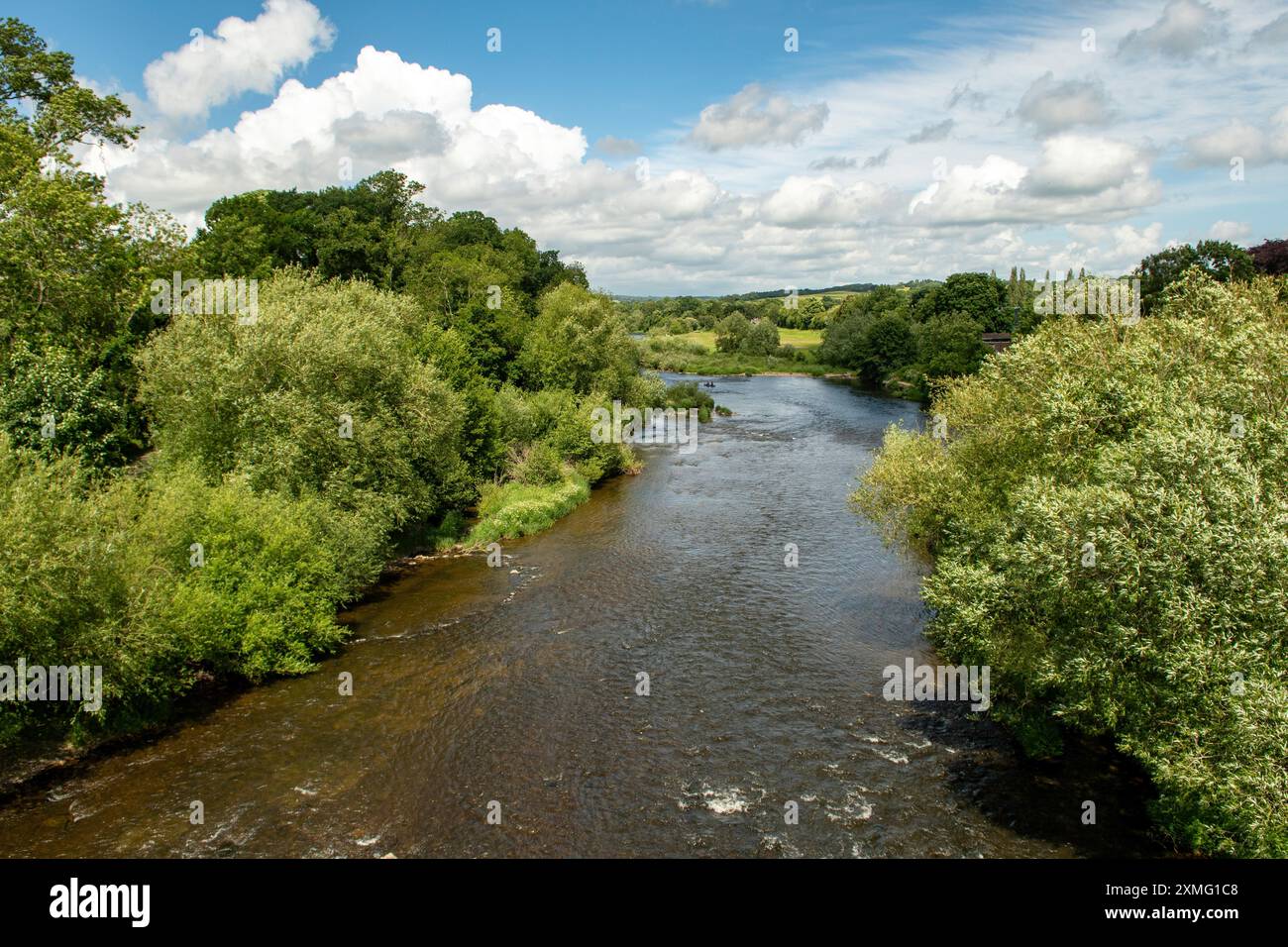 River Wye, Hay-on-Wye, Powys, Wales Stock Photo
