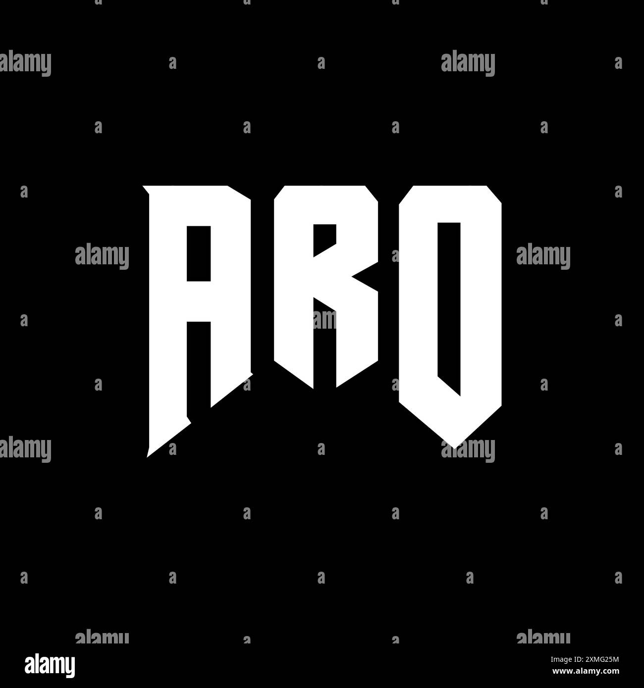 ARO letter logo design for technology company. ARO logo design black ...