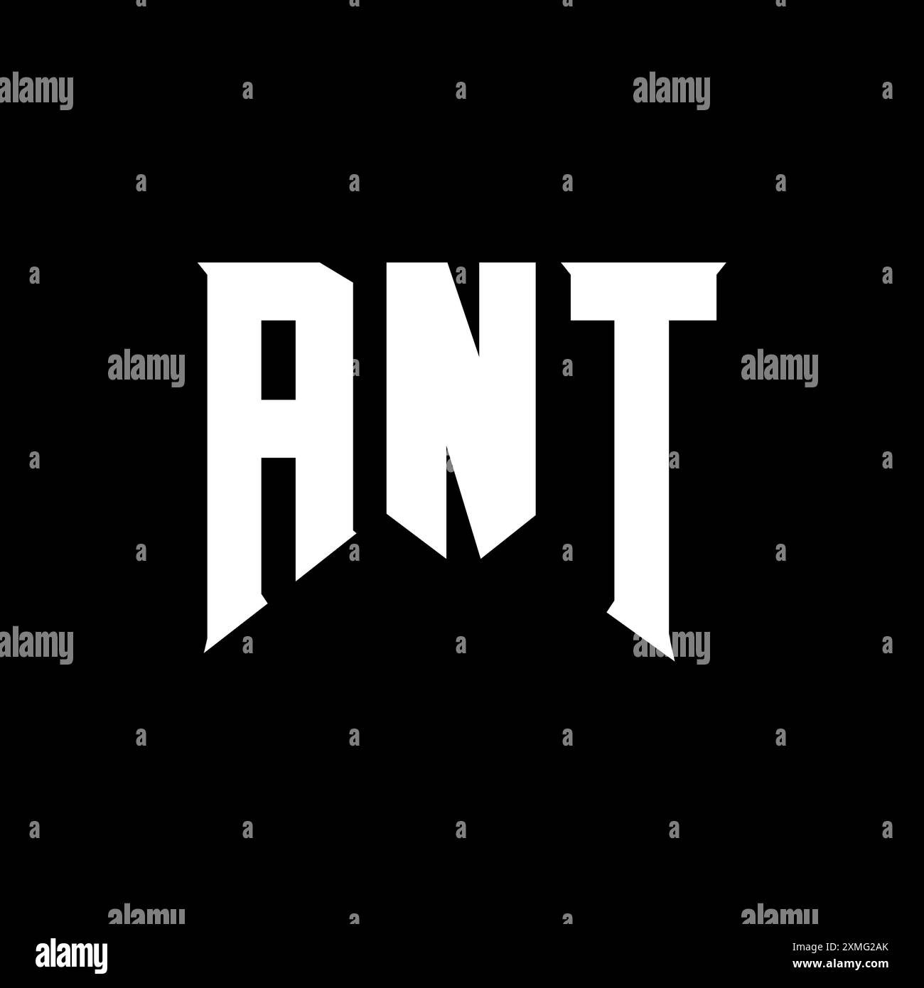 ANT letter logo design for technology company. ANT logo design black ...