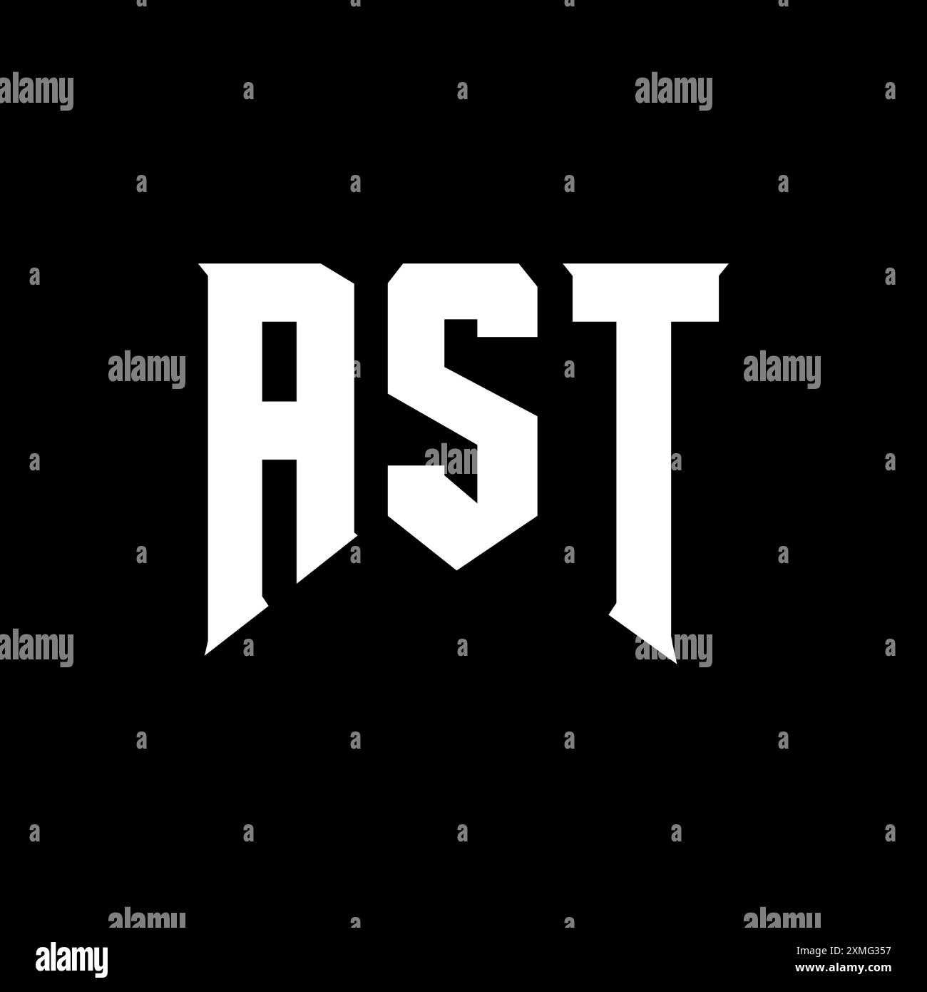 AST letter logo design for technology company. AST logo design black ...