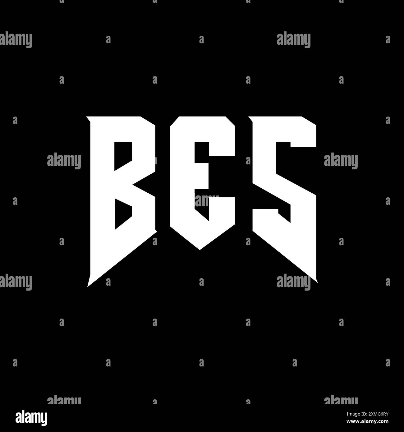 BES letter logo design for technology company. BES logo design black ...