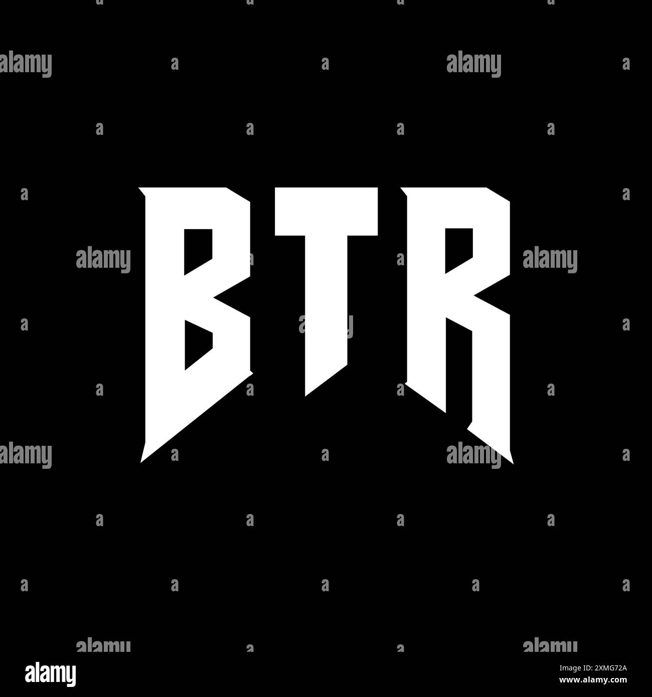 BTR letter logo design for technology company. BTR logo design black ...