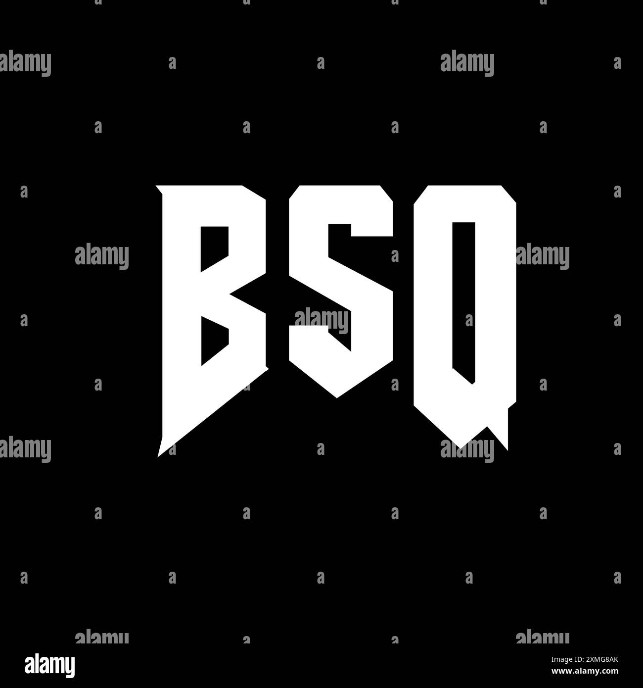 BSQ letter logo design for technology company. BSQ logo design black ...