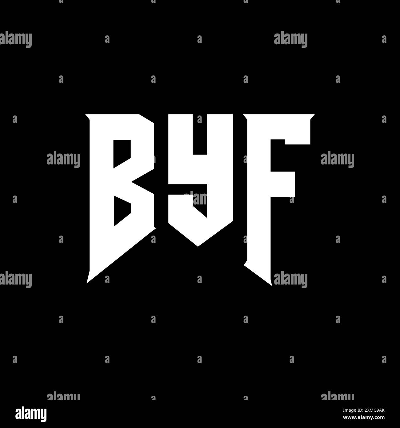 BYF letter logo design for technology company. BYF logo design black ...