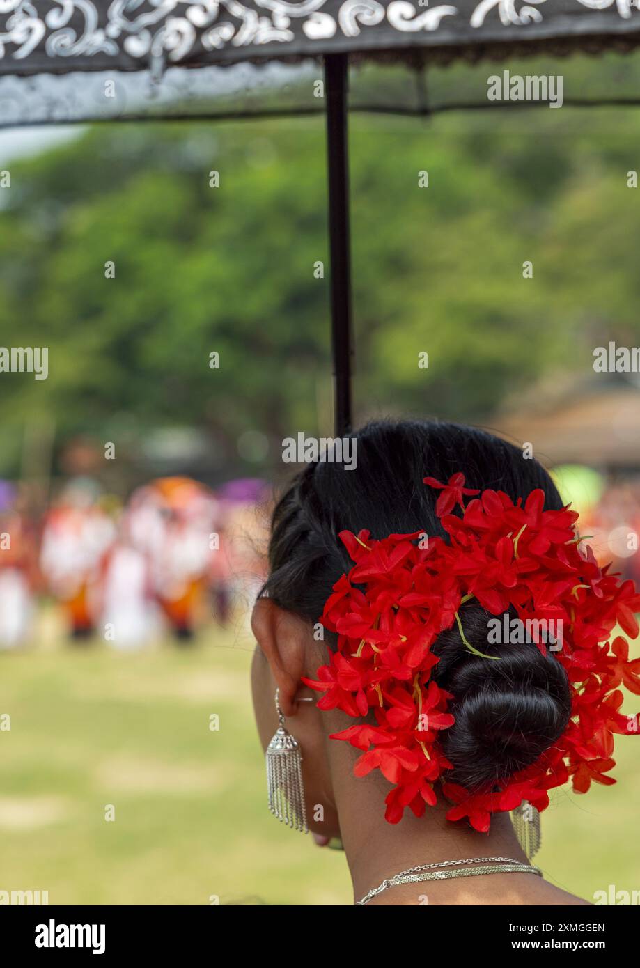 Chakma woman celebrating Biju festival, Chittagong Division, Kawkhali, Bangladesh Stock Photo