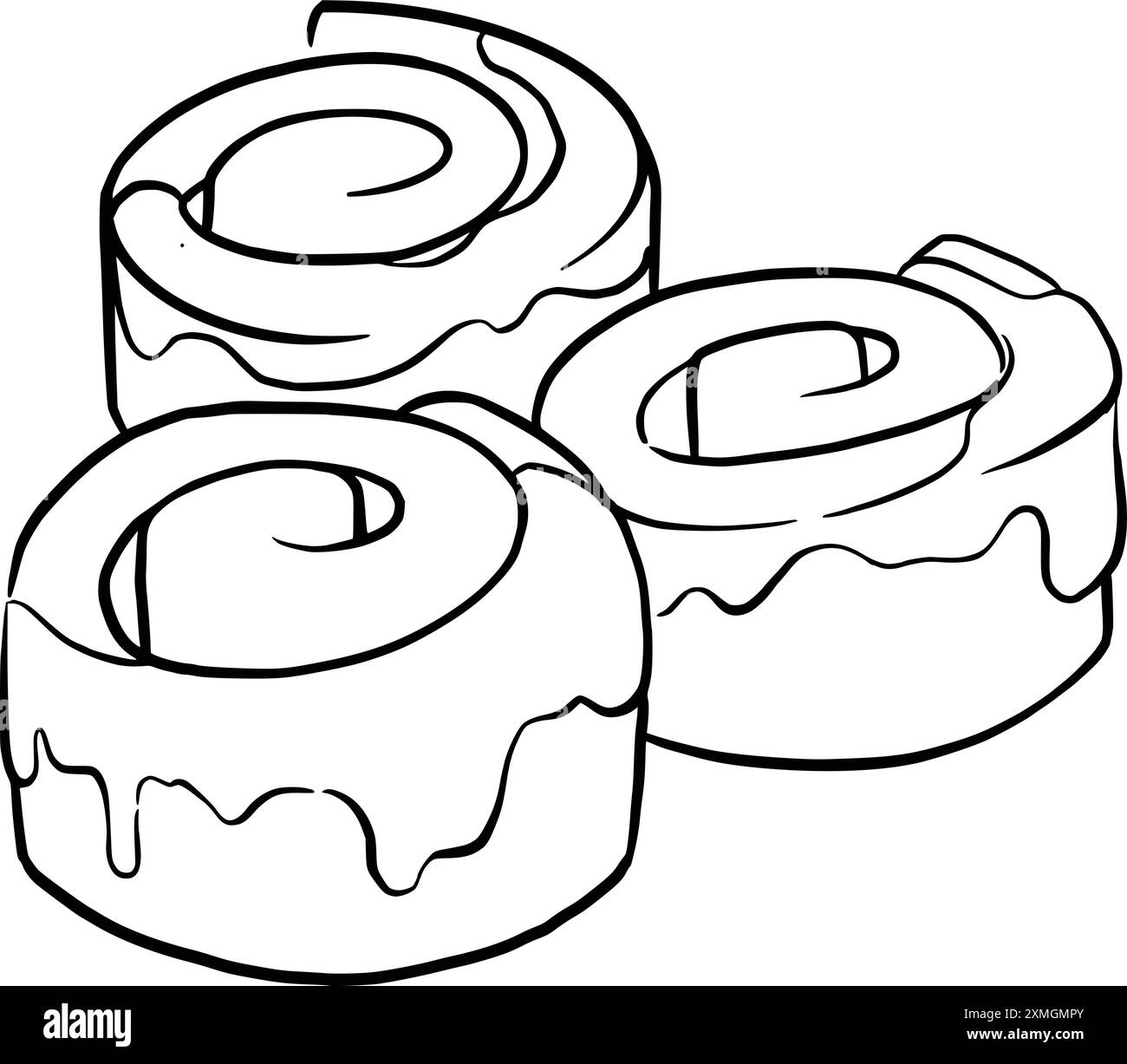 Cinnamon rolls Black and White Stock Photos & Images - Alamy