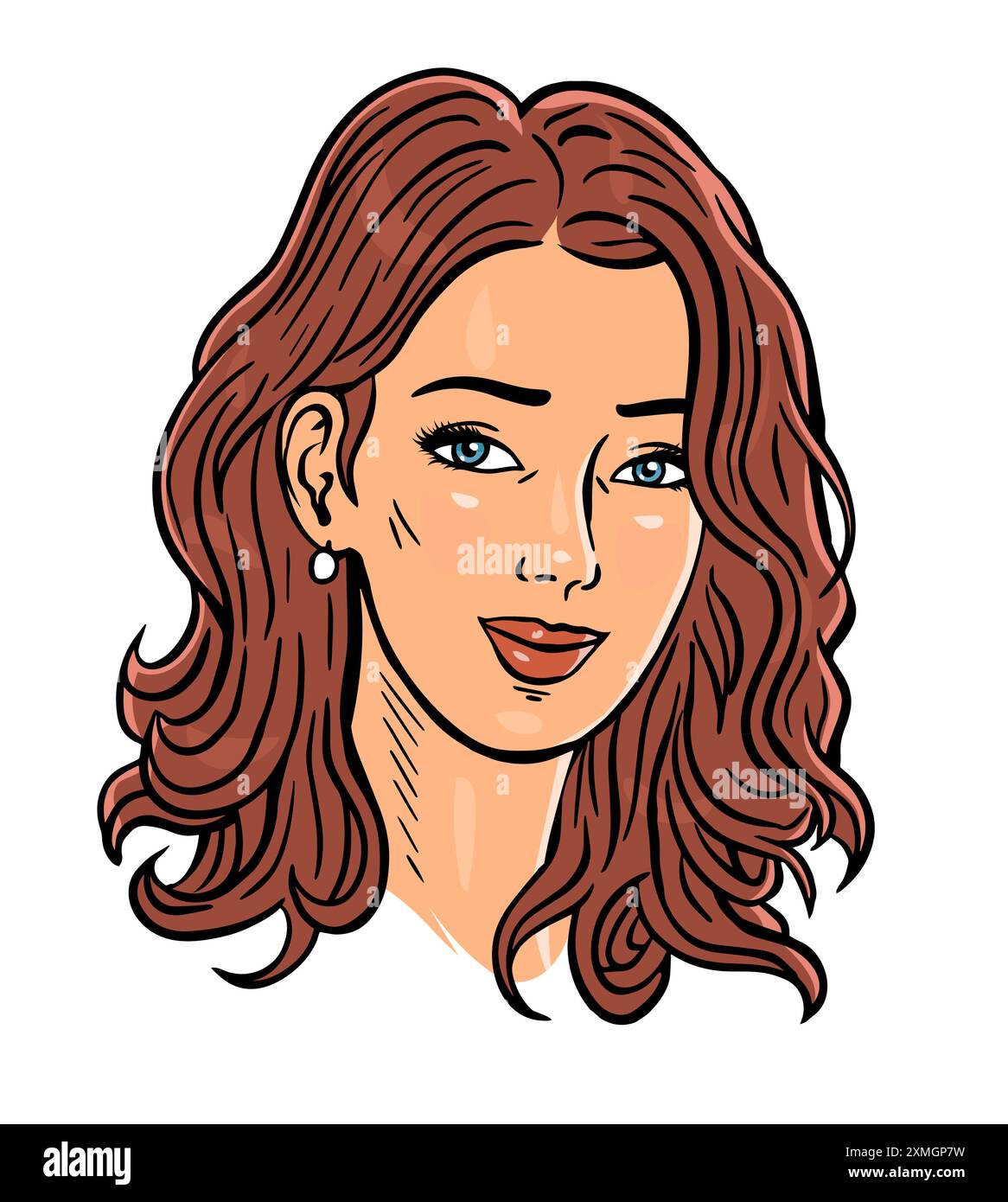 Glamorous portrait woman Stock Vector Images - Alamy
