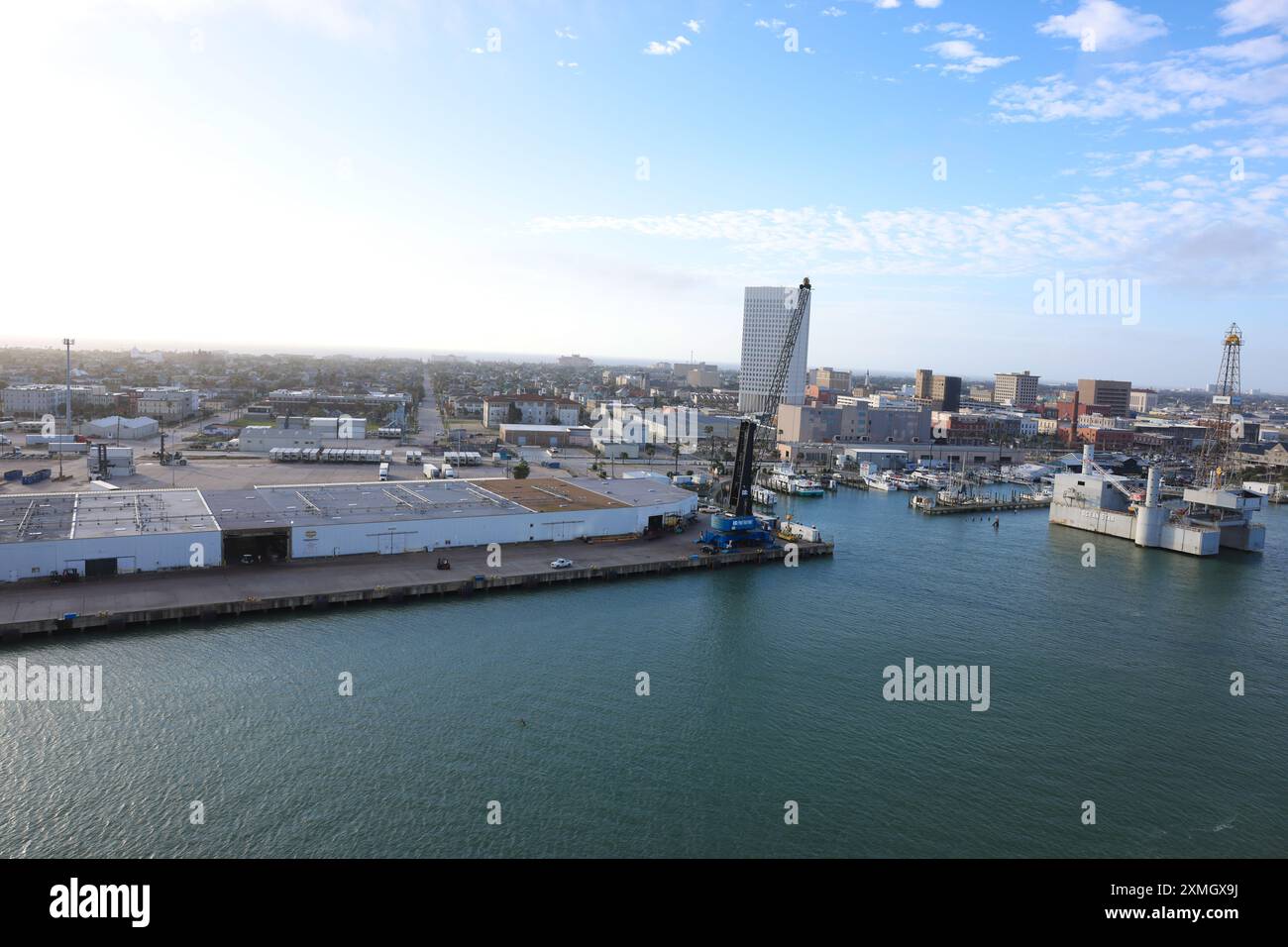 Modren Terminals Aerial photo Modern Terminal at Port of Galveston TX Stock Photo - Alamy