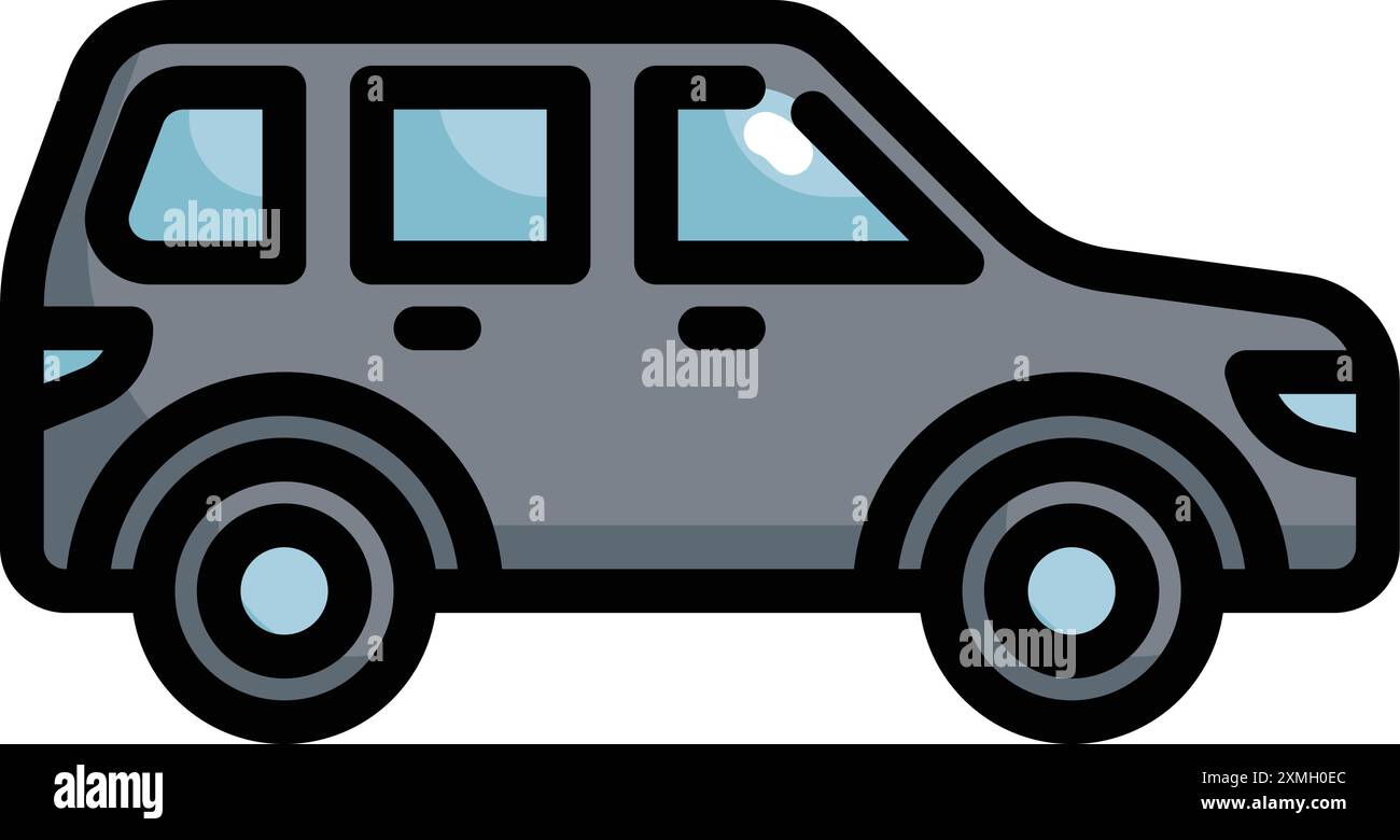 Transportation Colorful Car Icon Stock Vector