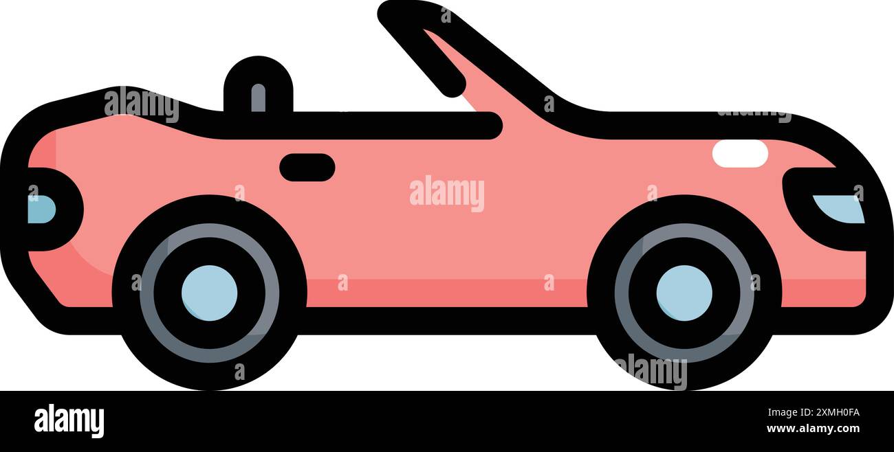 Transportation Colorful Car Icon Stock Vector