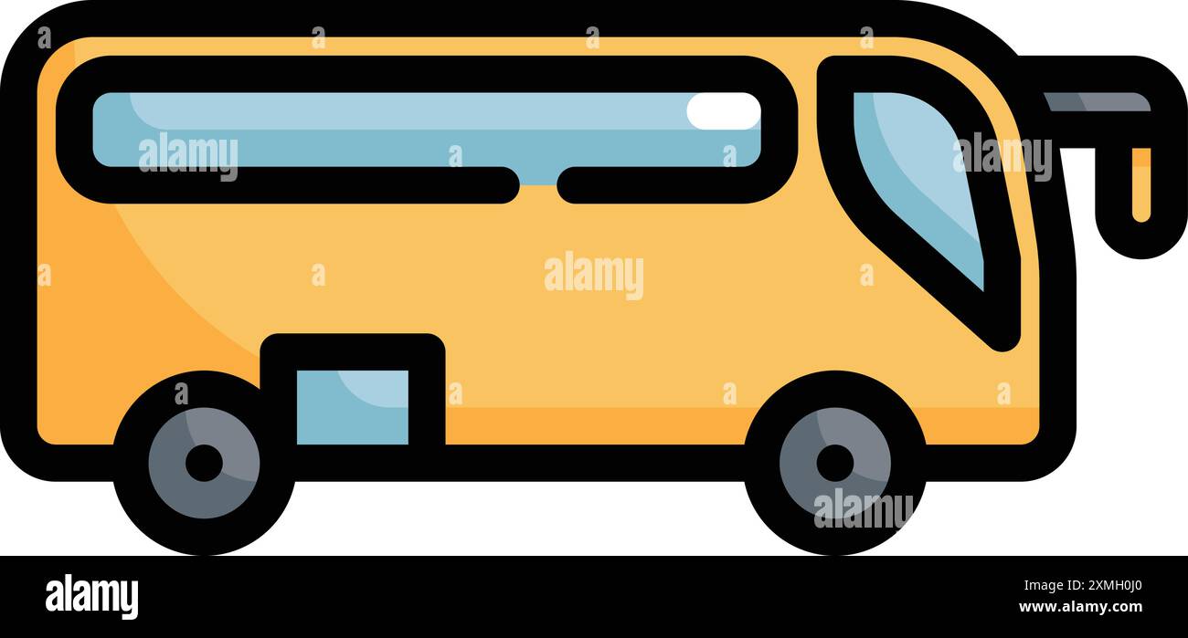 Transportation Colorful Bus Icon Stock Vector