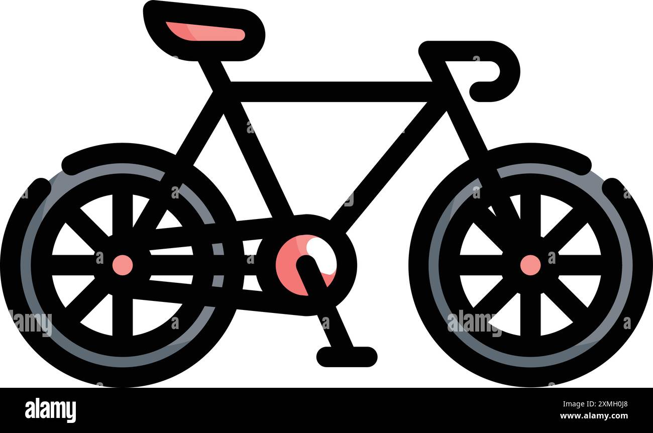 Transportation Colorful Bicycle Icon Stock Vector