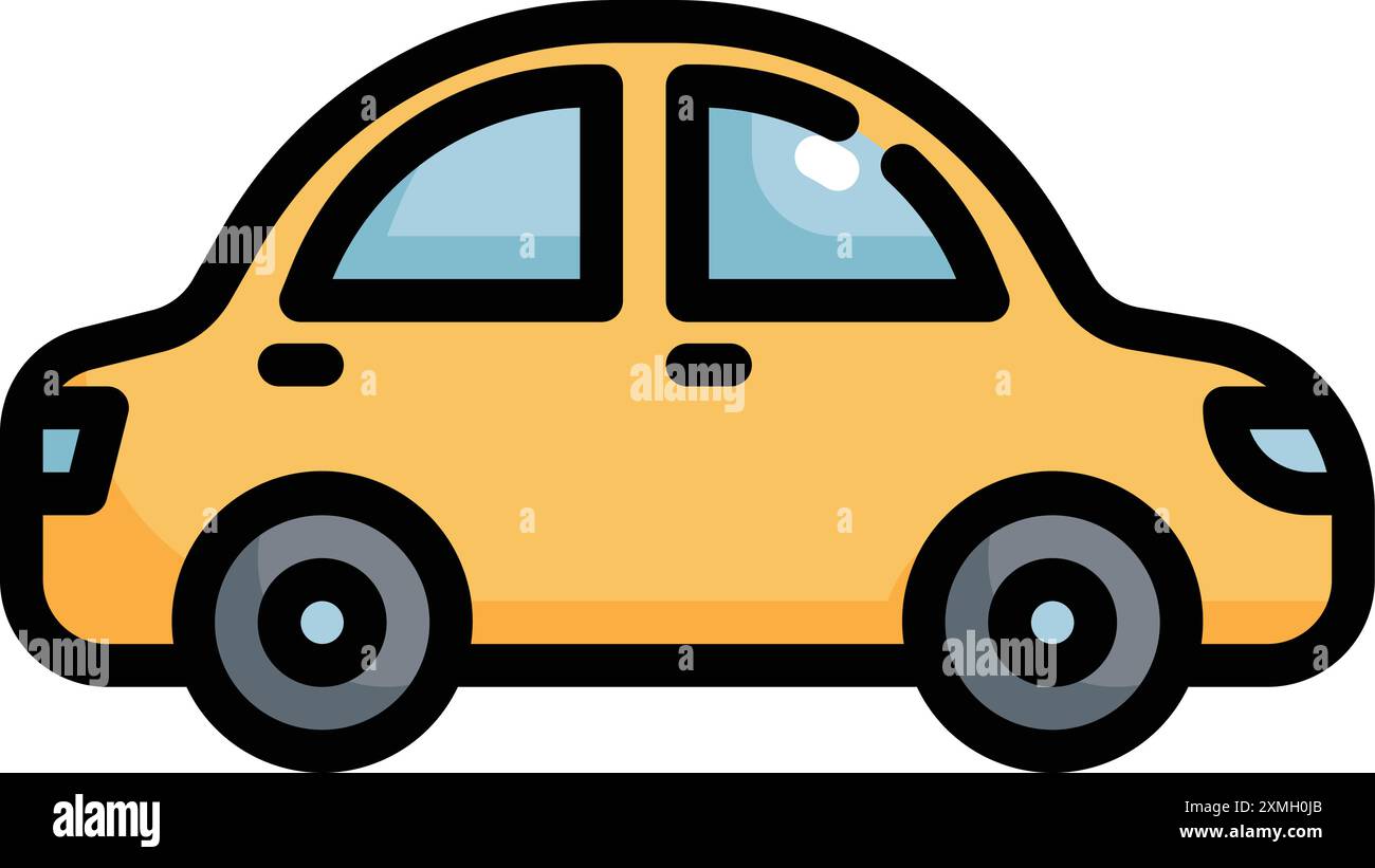 Transportation Colorful Car Icon Stock Vector