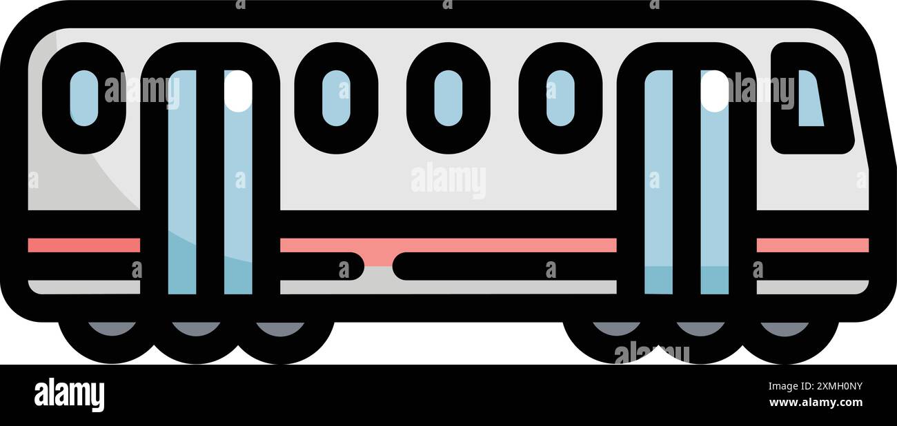 Transportation Colorful Train Icon Stock Vector