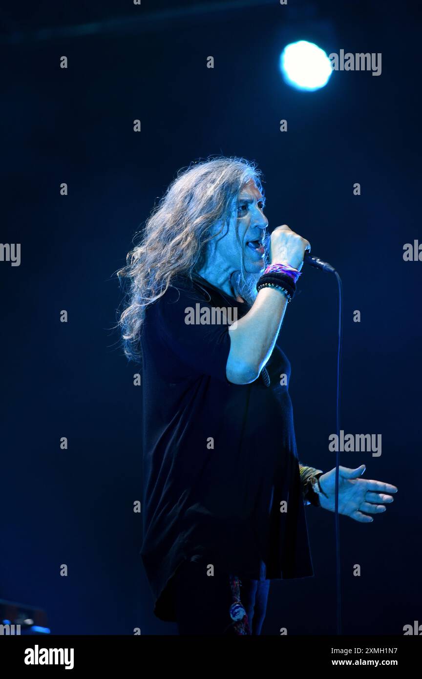 Sitges, Spain. 27th July, 2024. The Catalan rock singer Gerad Quintana ...