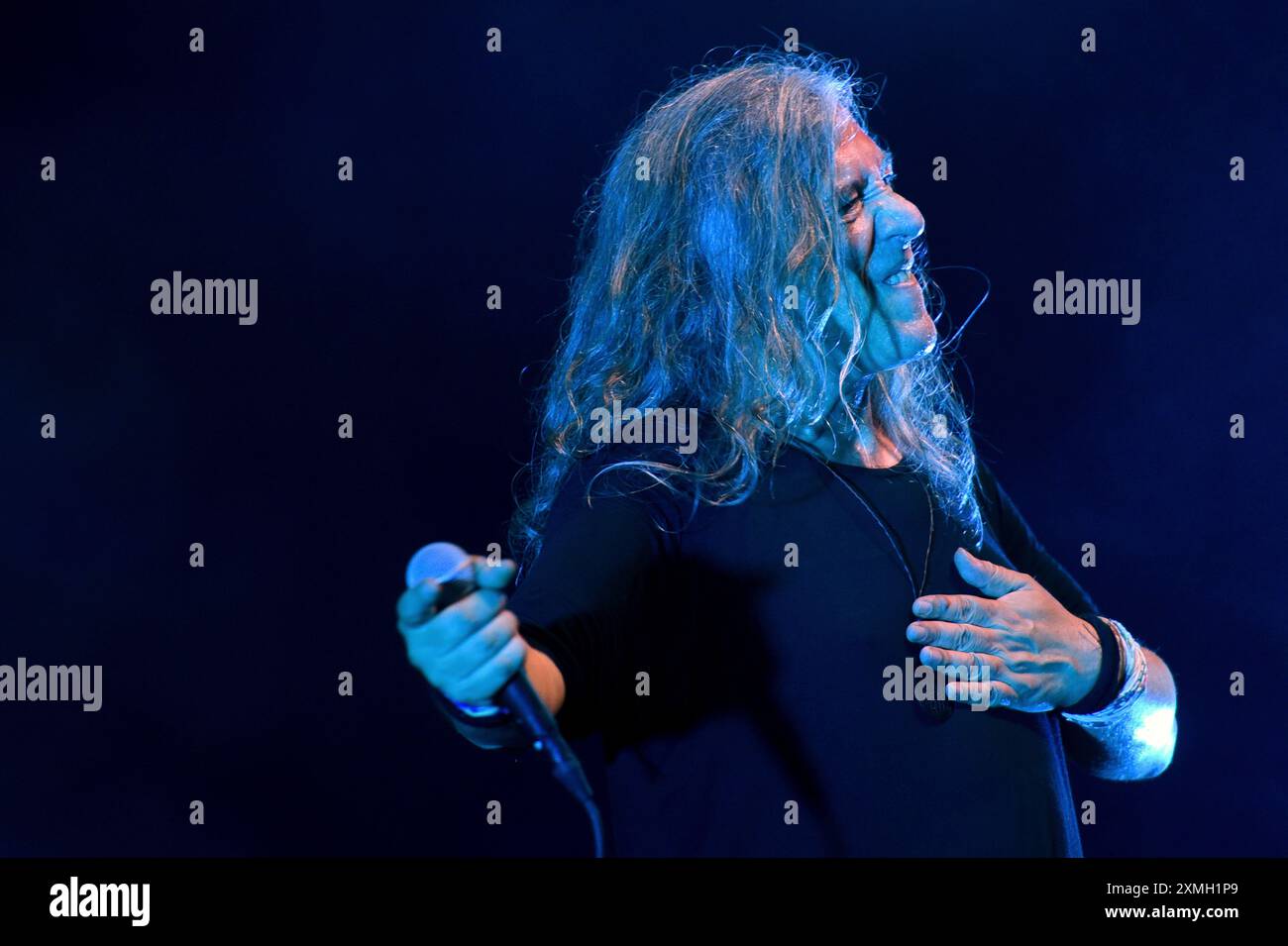 Sitges, Spain. 27th July, 2024. The Catalan rock singer Gerad Quintana ...