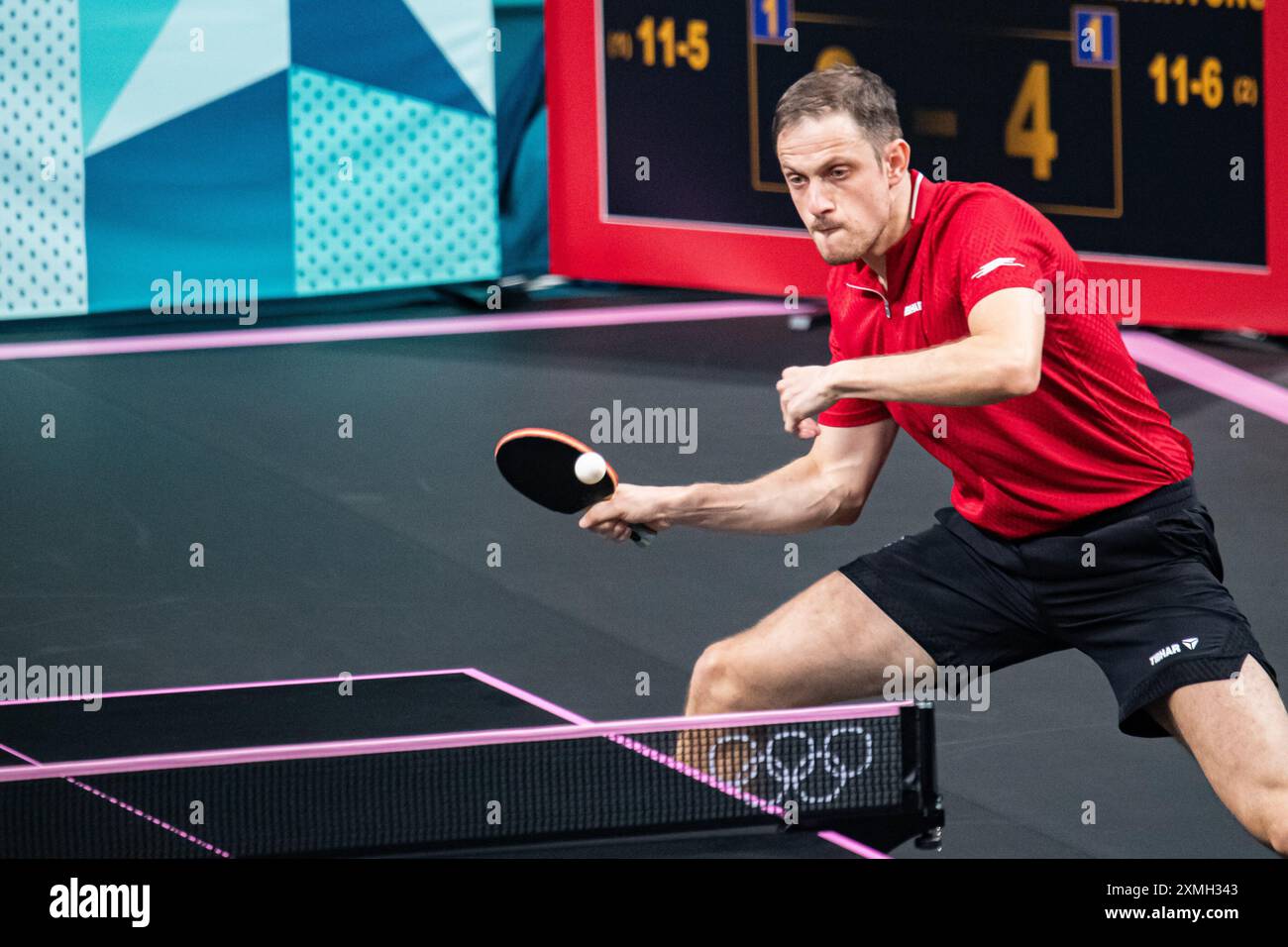 Newc For Rou Paris, France. 27th July 2024. Ovidiu Ionescu (ROU), Mixed doubles ...