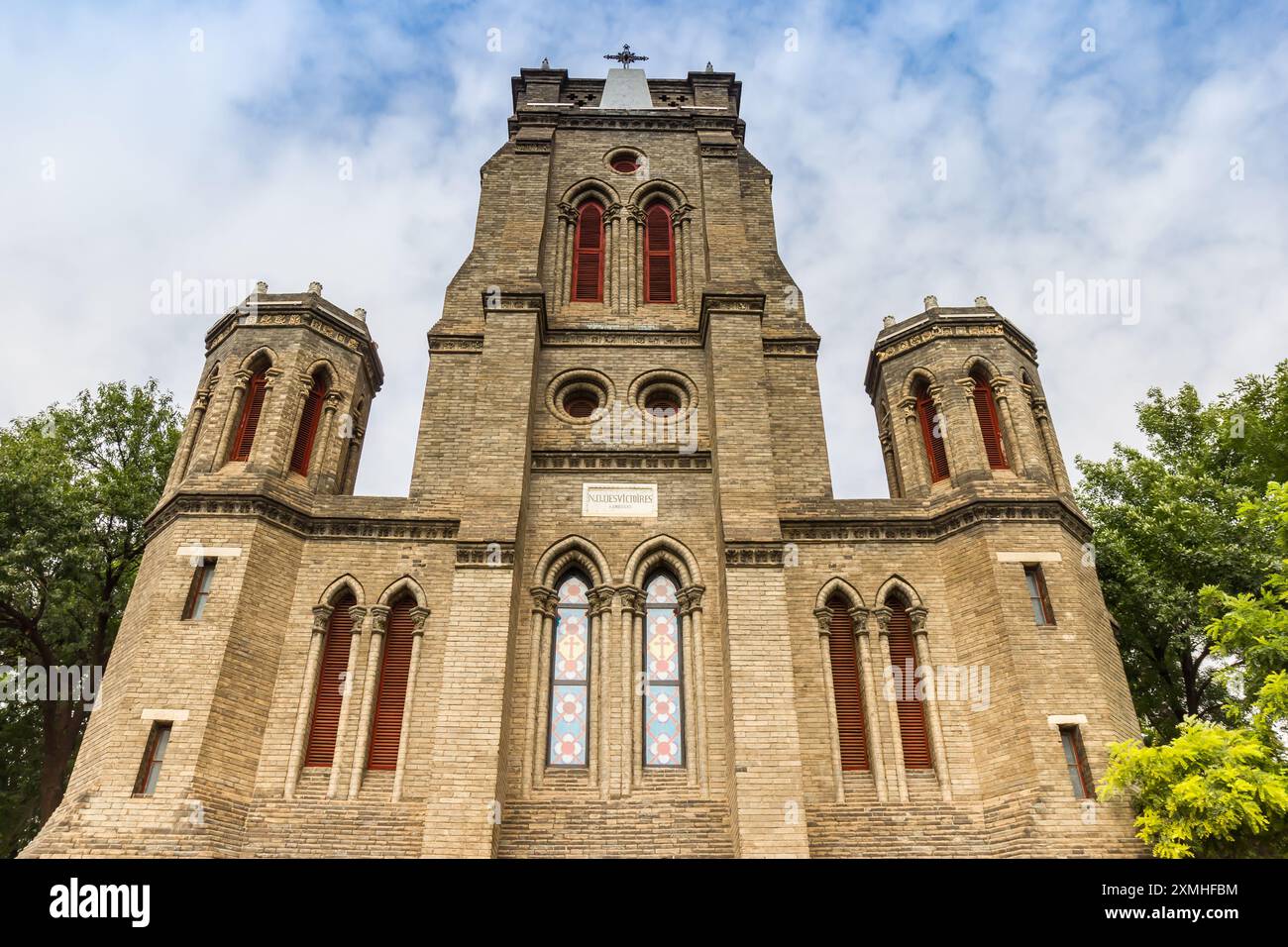 Front facade of the Lady of Victory Church in Tianjin, China Stock Photo