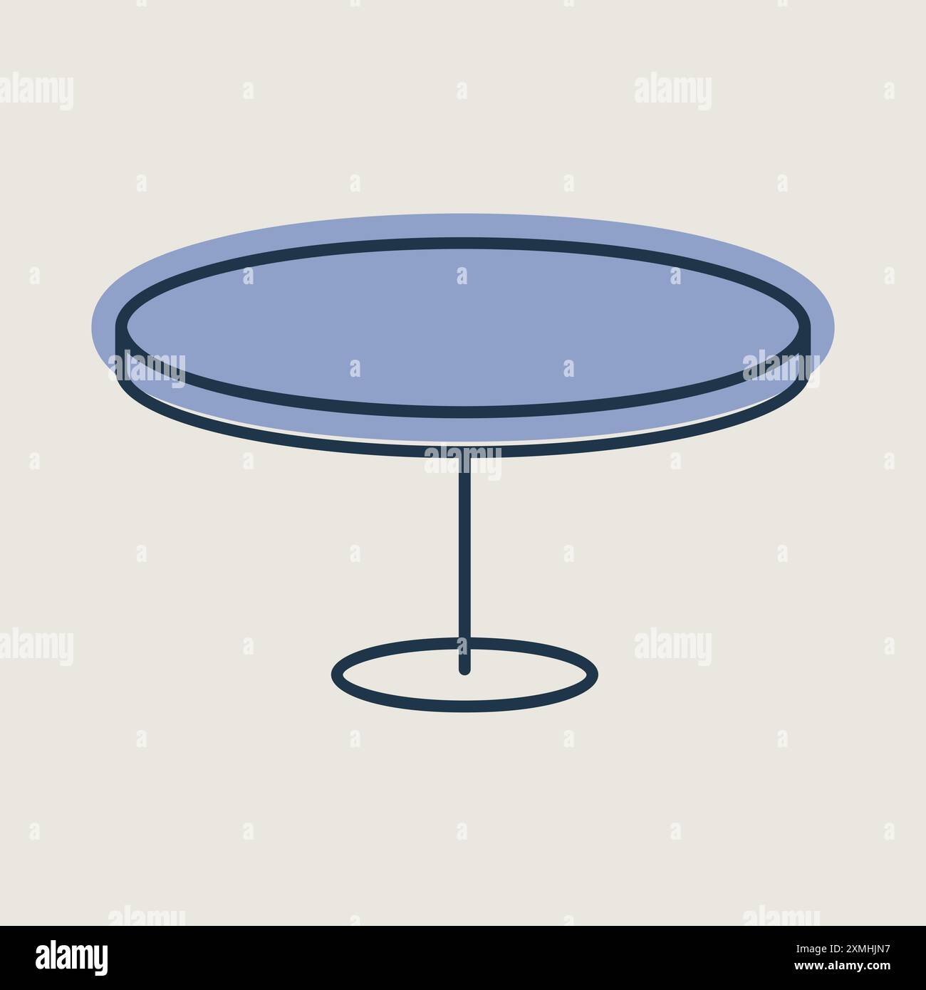 Round table vector icon. Graph symbol for furniture, web site and apps design, logo, app, UI Stock Vector