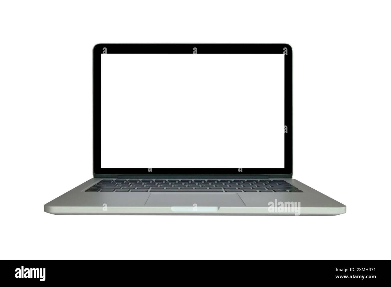 Laptop computer with blank screen isolated on white background Stock ...